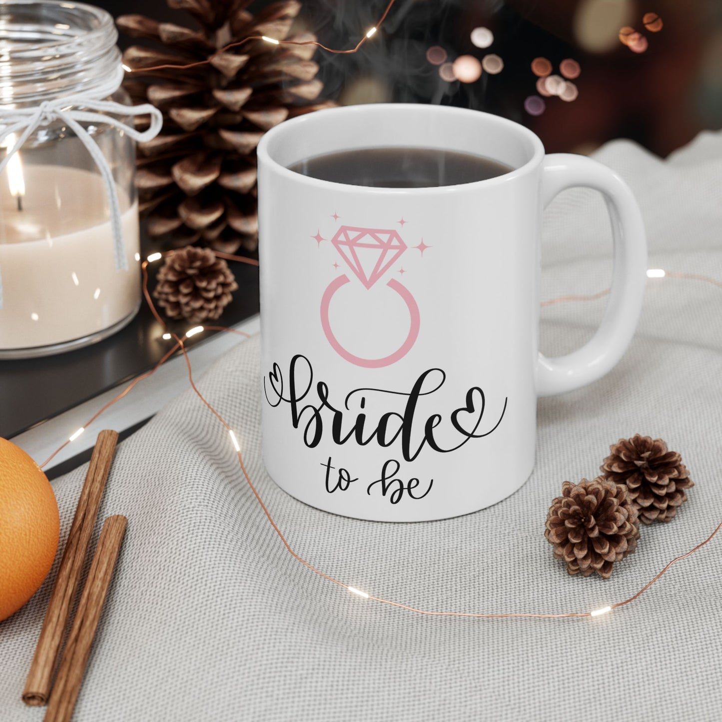 Bride To Be Mug, Bridal Shower Gift, Engagement Coffee Cup, Bachelorette Party Favor, Wedding Gift for Bride, Ceramic Mug 11oz 15oz
