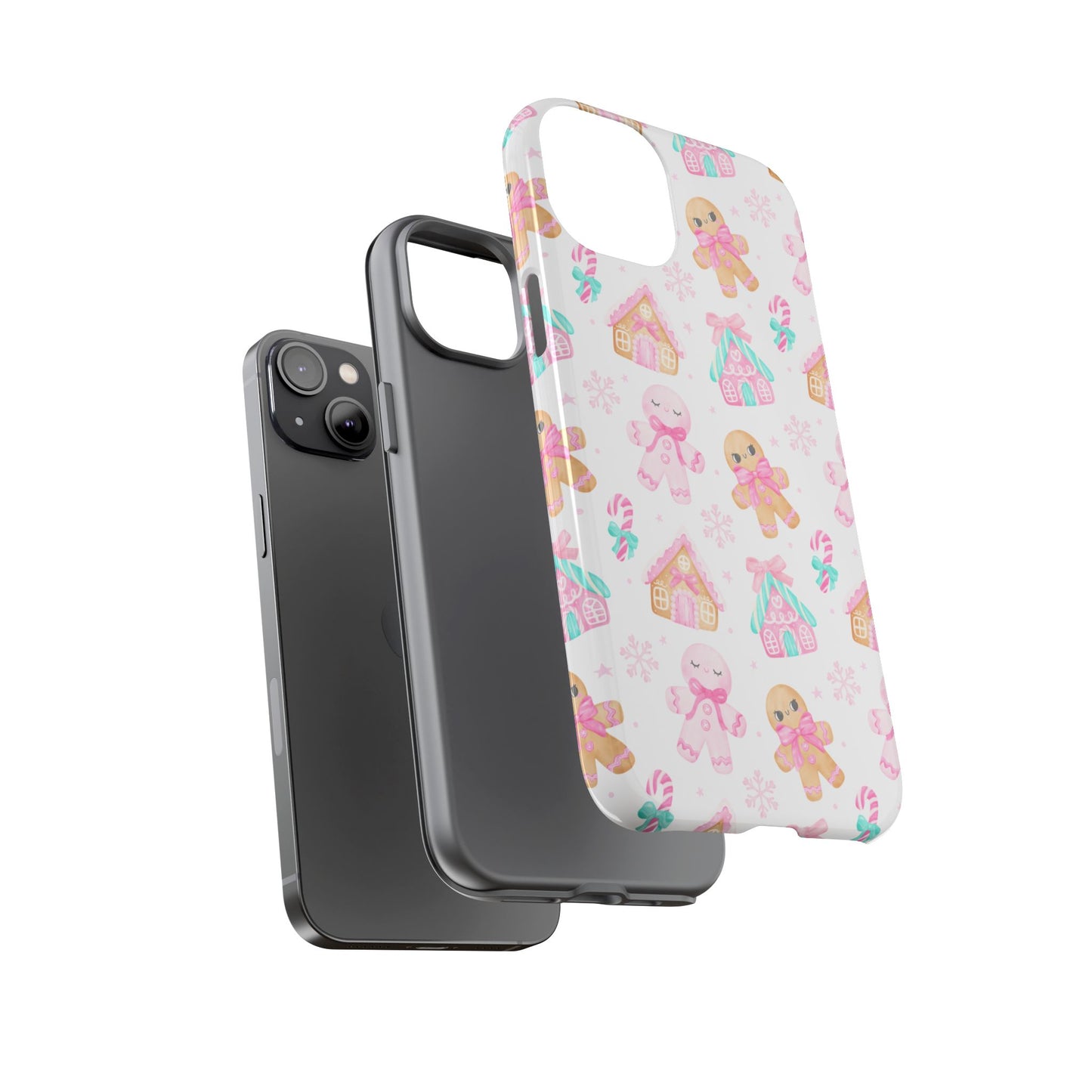 Gingerbread House & Candy Cane Phone Case – Cute Holiday Cover for iPhone, Samsung & Pixel