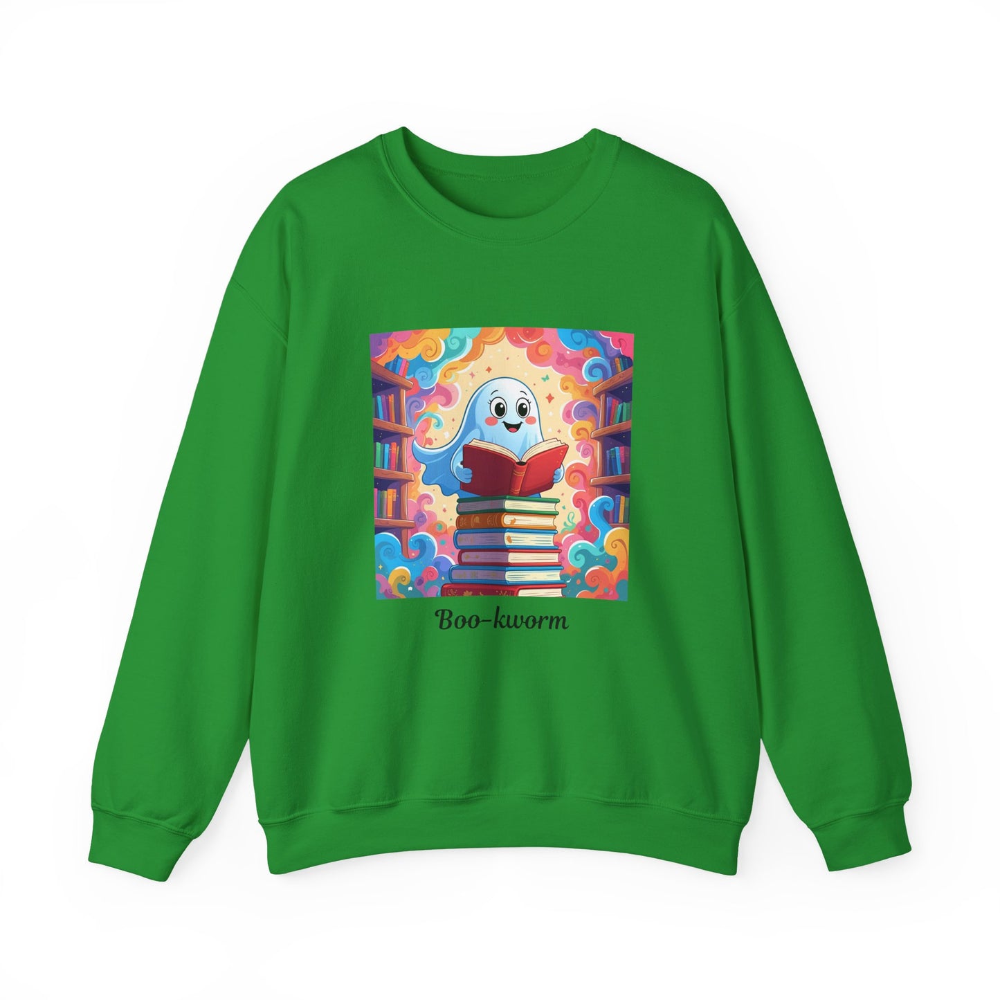 Boo-kworm Sweatshirt, Cute Animal Crewneck, Cozy Gift for Book Lovers, Perfect for Reading Nights, Unique Library Apparel