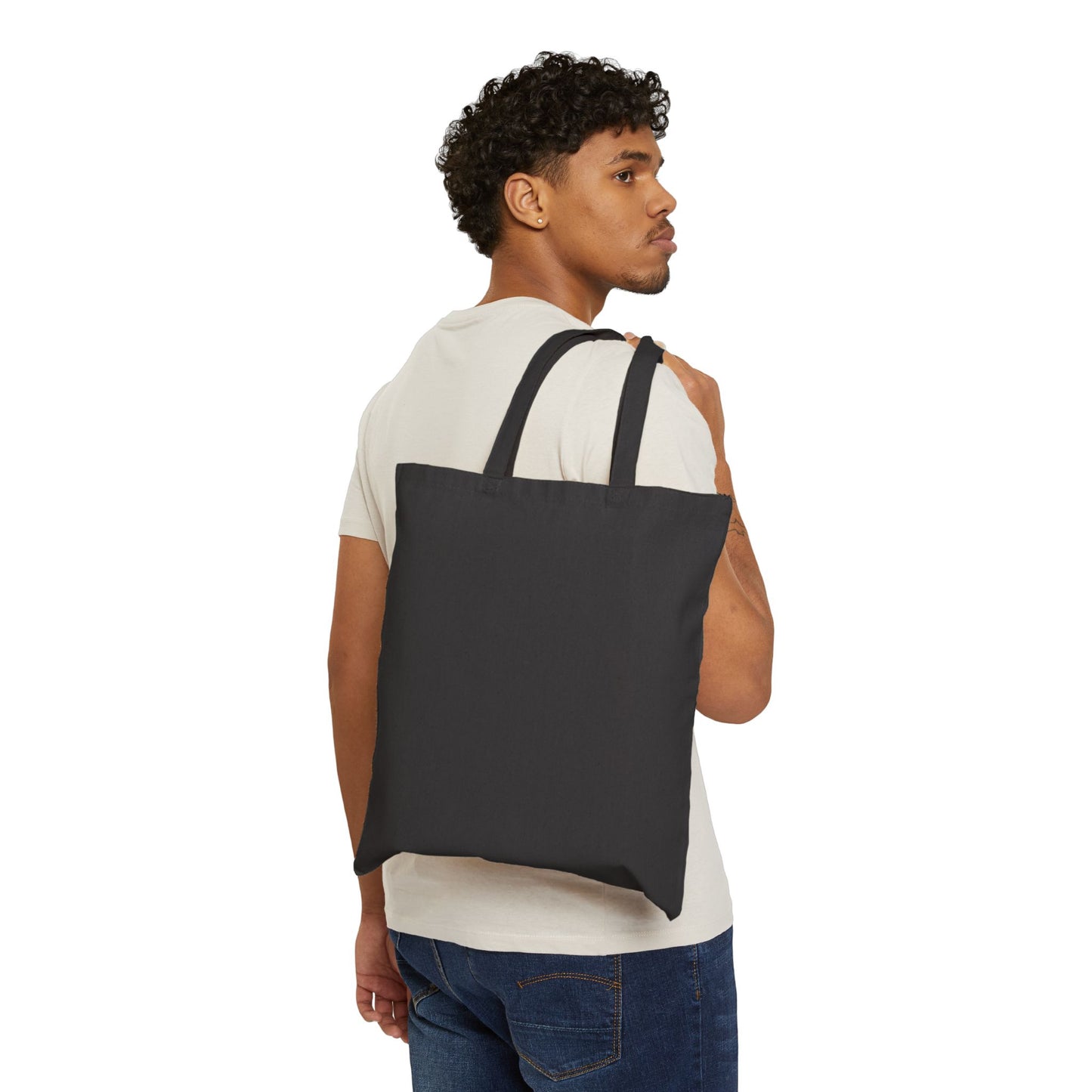 Beach Life Cotton Canvas Tote Bag – Coastal Palm Sunset Design