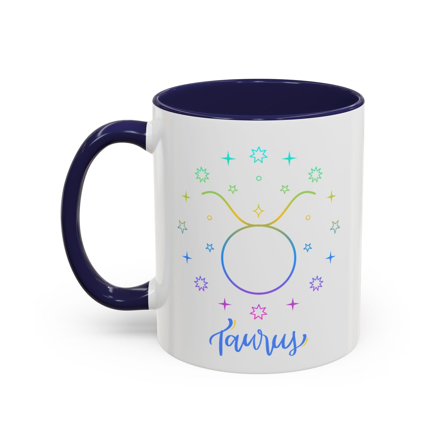 Colorful Taurus Accent Coffee Mug | Zodiac Gift for Astrology Lovers, Unique Personalized Birthday Mug, Paper Gift