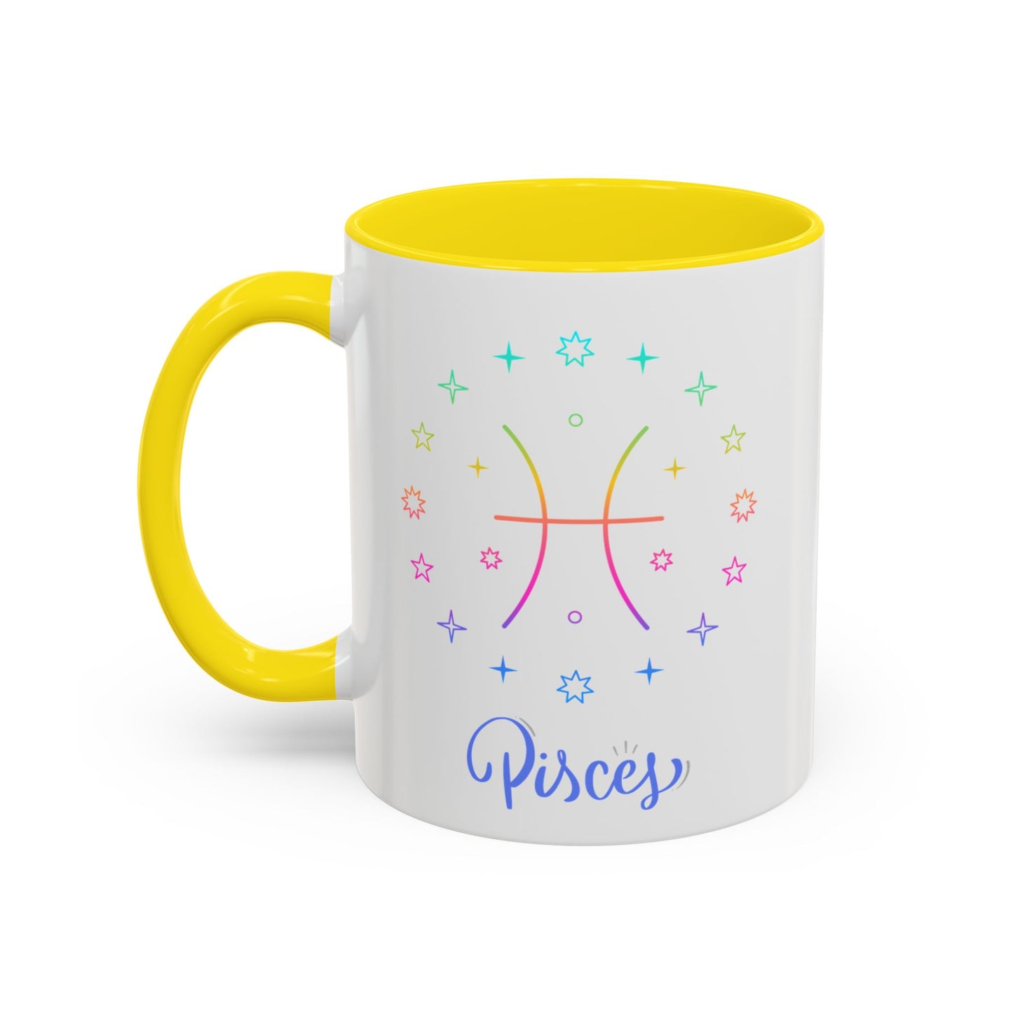 Colorful Pisces Coffee Mug, Astrology Gift, Fun Mug for Tea Lovers, Zodiac, Unique Birthday Present