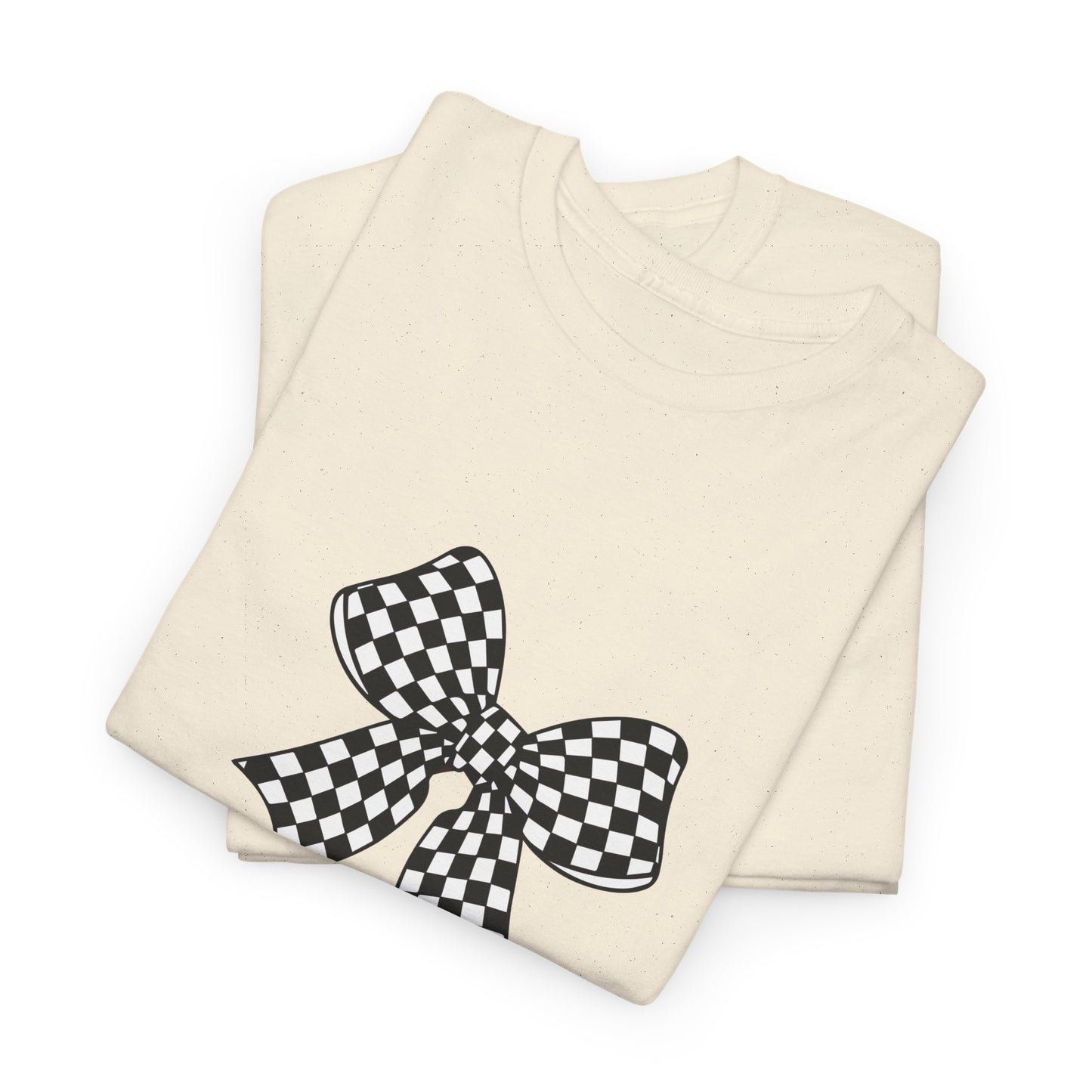 Cherry Bow Unisex Heavy Cotton Tee, Cute Graphic Tee, Casual Wear, Summer Shirt, Perfect Gift, Retro Style Tee