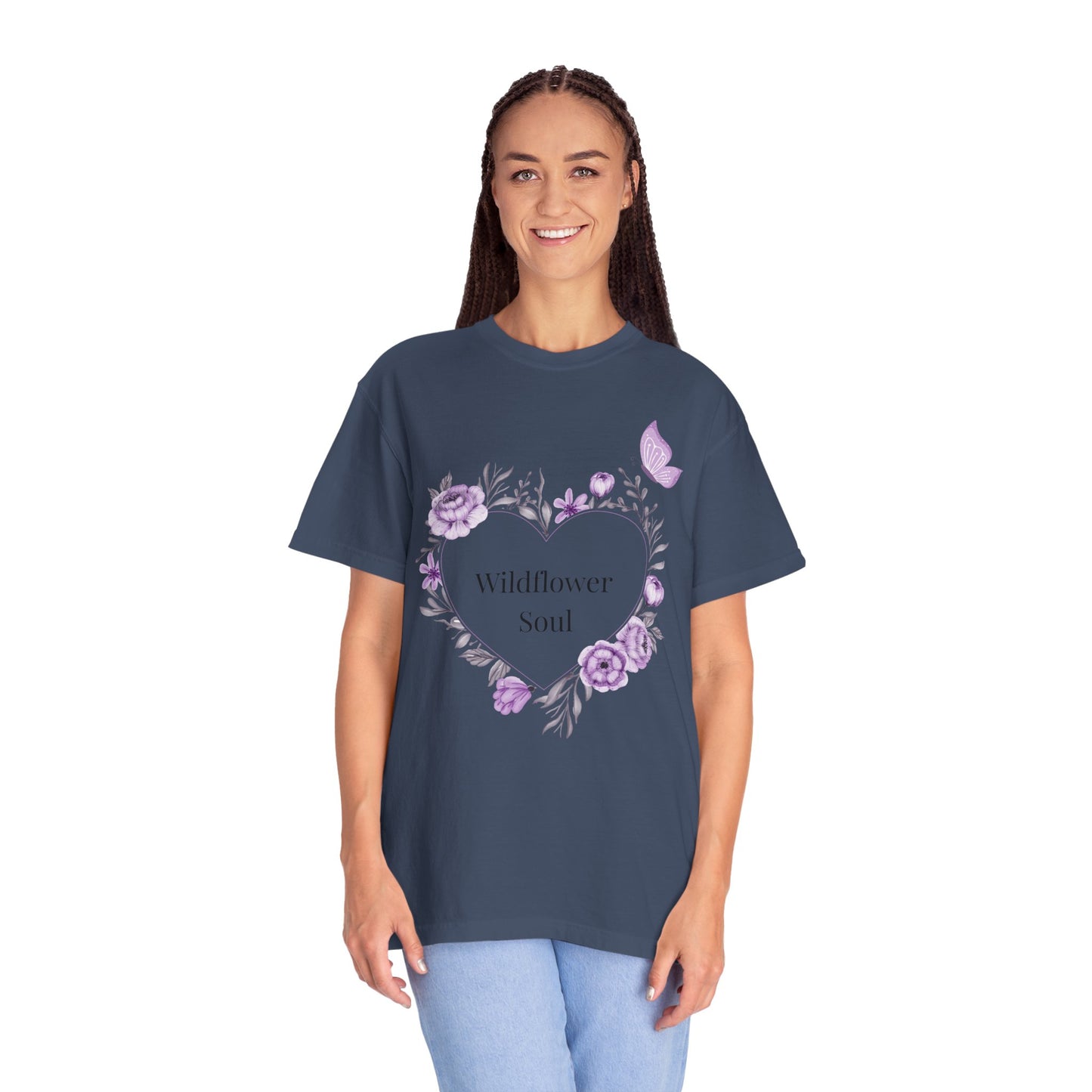 Wildflower Soul T-Shirt - Floral Heart Tee, Botanical Style Shirt, Gift for Nature Lovers, Casual Wear