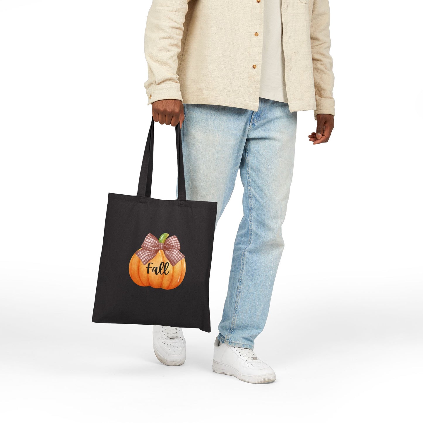 Autumn Pumpkin Tote Bag | Fall Harvest Bag, Cotton Reusable Tote, Holiday Shopping Bag, Eco-Friendly Gift, Seasonal