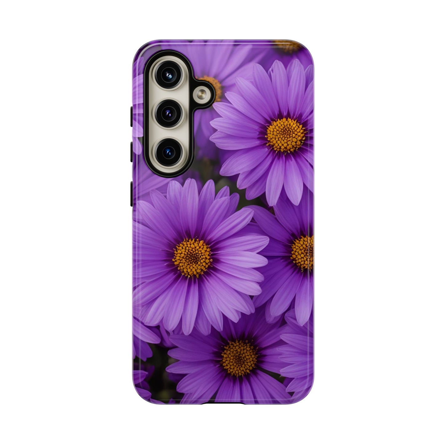 Purple Daisy Tough Case, Floral Phone Case, Durable Mobile Cover, Gift for Her, Everyday Use, Spring Accessories