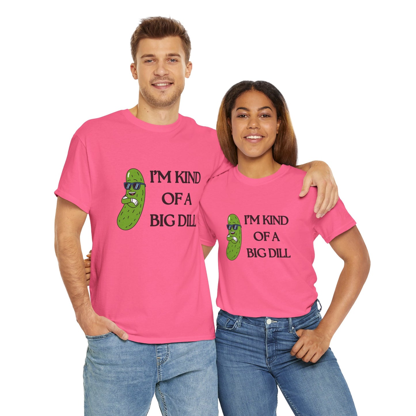Funny Pickle Graphic Tee - I'm Kind of a Big Dill, Unisex Cotton T-Shirt, Gift for Food Lovers, Birthday, Gag Gift, Humorous Apparel