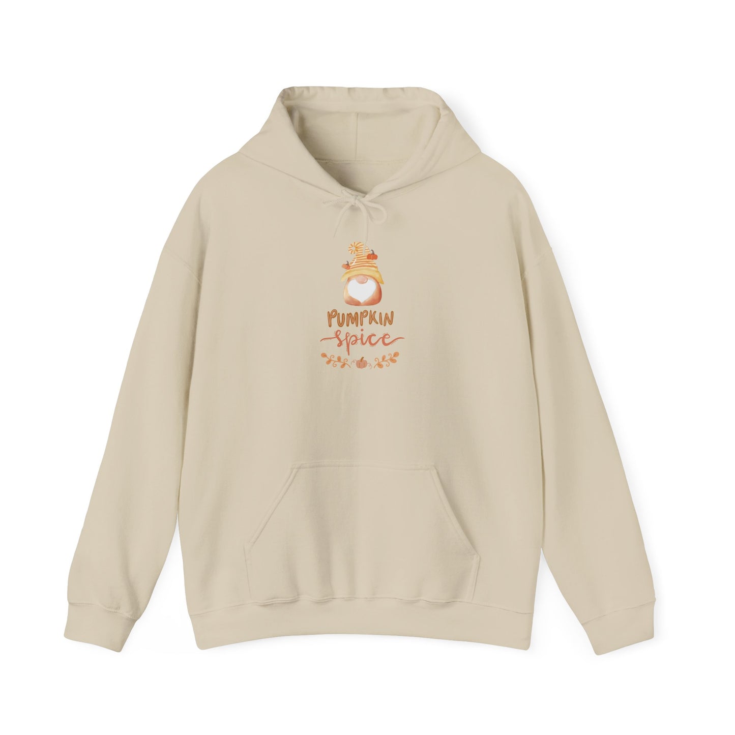 Pumpkin Spice Hoodie with Fall Gnome, Cozy Autumn Unisex Sweatshirt, Thanksgiving Hoodie, Cute Fall Gift Idea