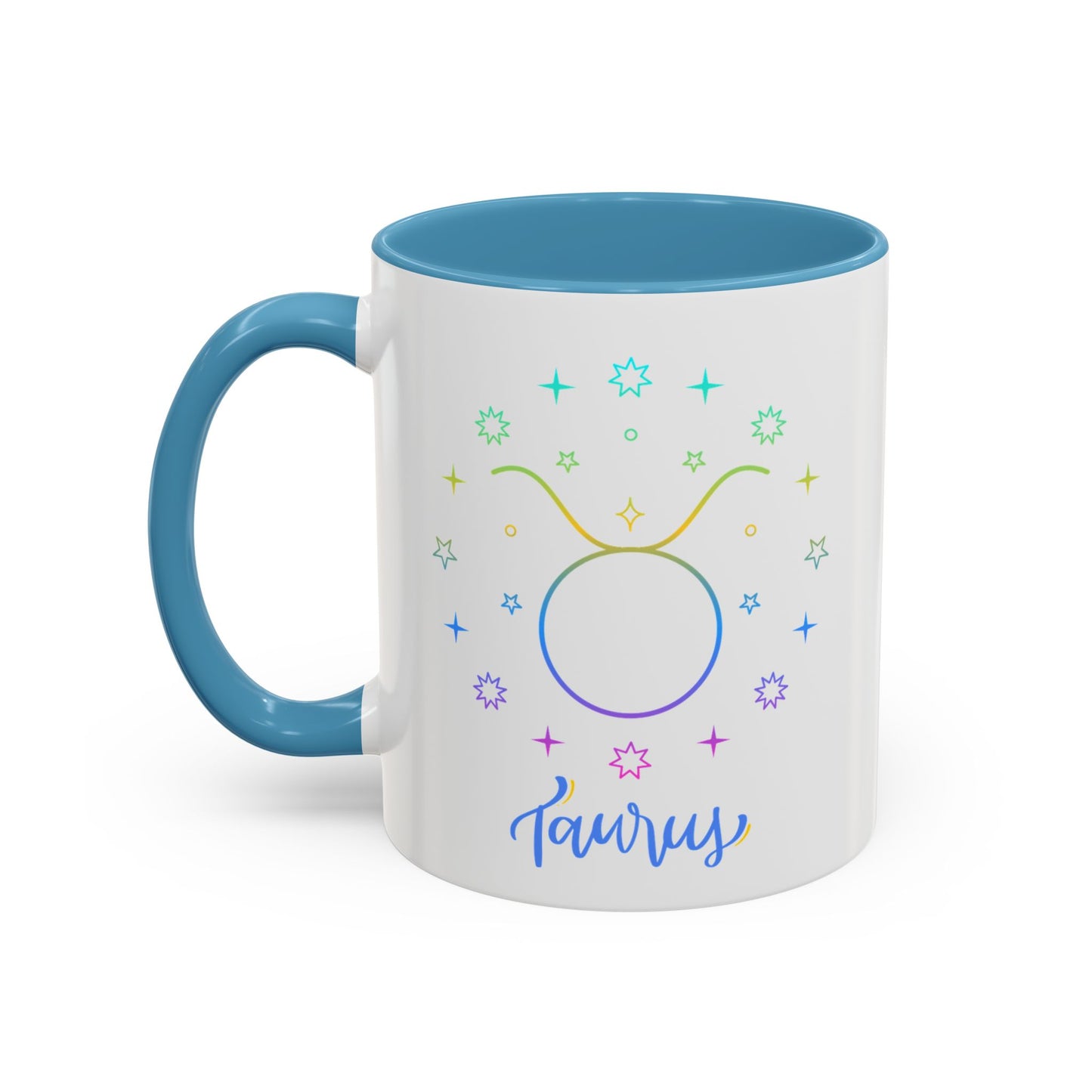 Colorful Taurus Accent Coffee Mug | Zodiac Gift for Astrology Lovers, Unique Personalized Birthday Mug, Paper Gift