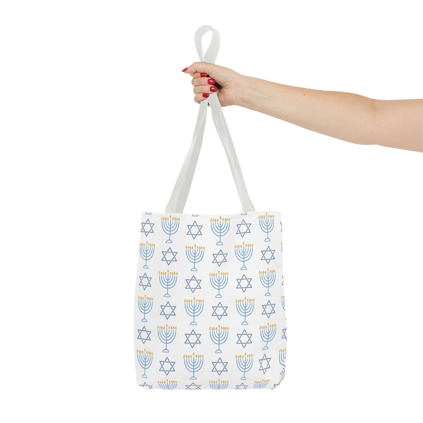 Hanukkah Celebration Tote Bag – Menorah & Star of David Design