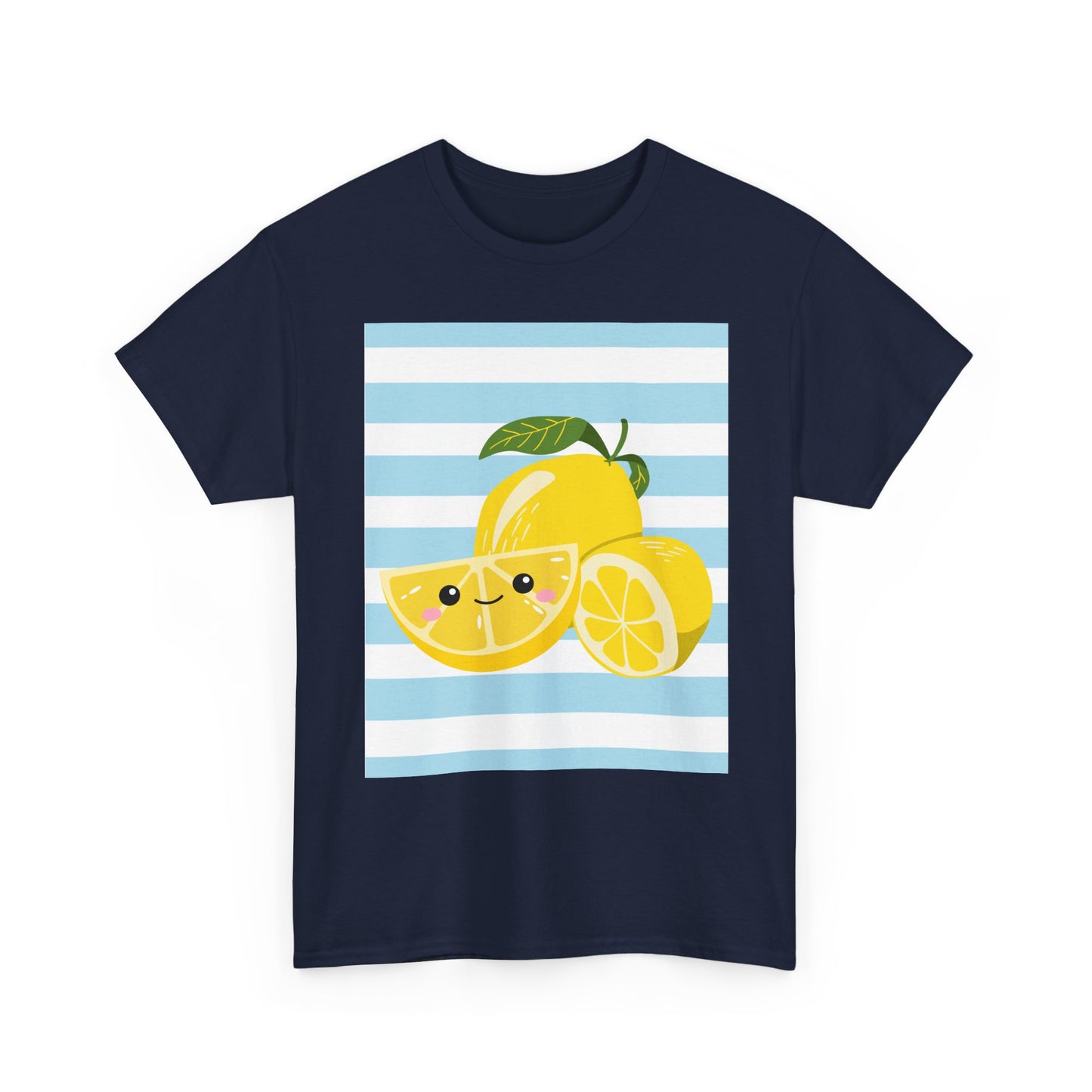 Lemon Unisex Heavy Cotton Tee, Cute Summer Shirt, Gift for Fruit Lovers, Fresh Style, Everyday Tee, Casual Outfit