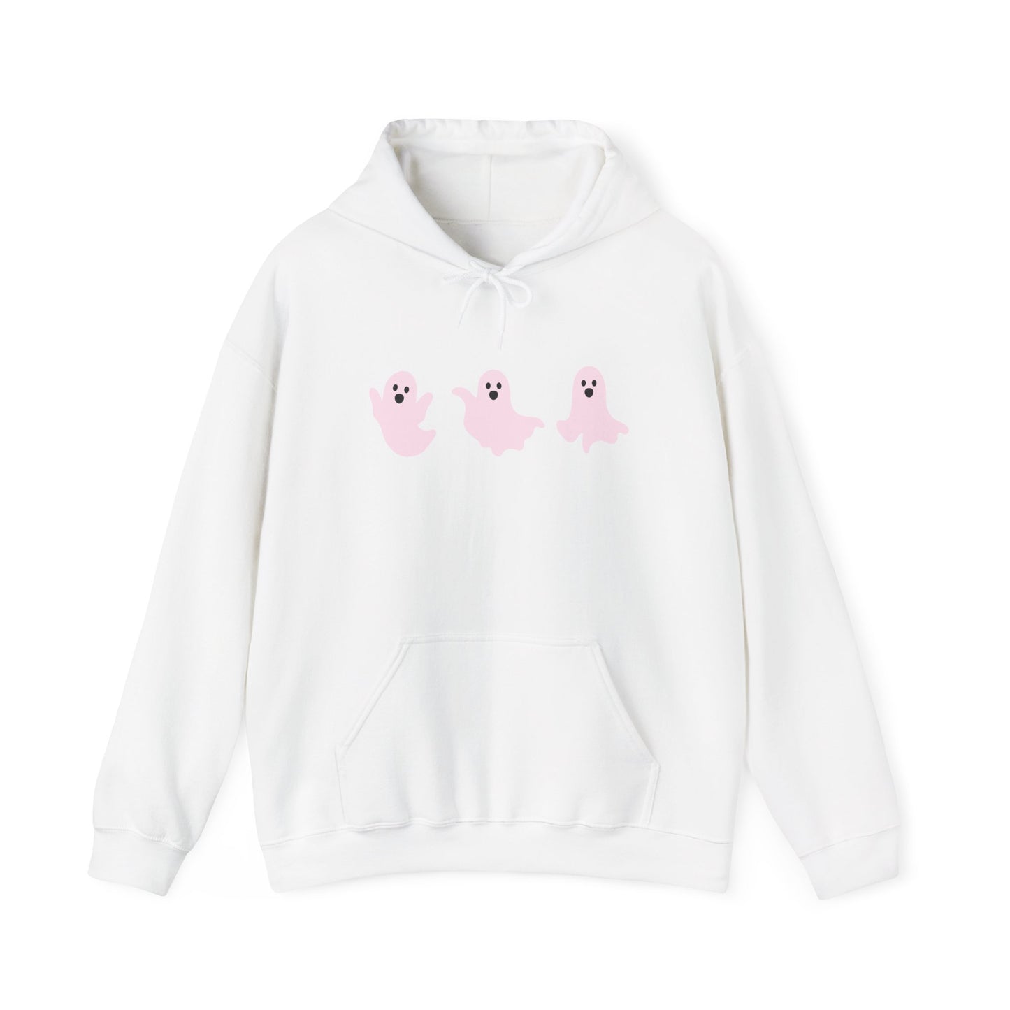 Cute Pink Ghosts Unisex Sweatshirt, Halloween Hoodie, Cozy Fall Apparel, Spooky Gift for Friends, Trendy Casual Wear