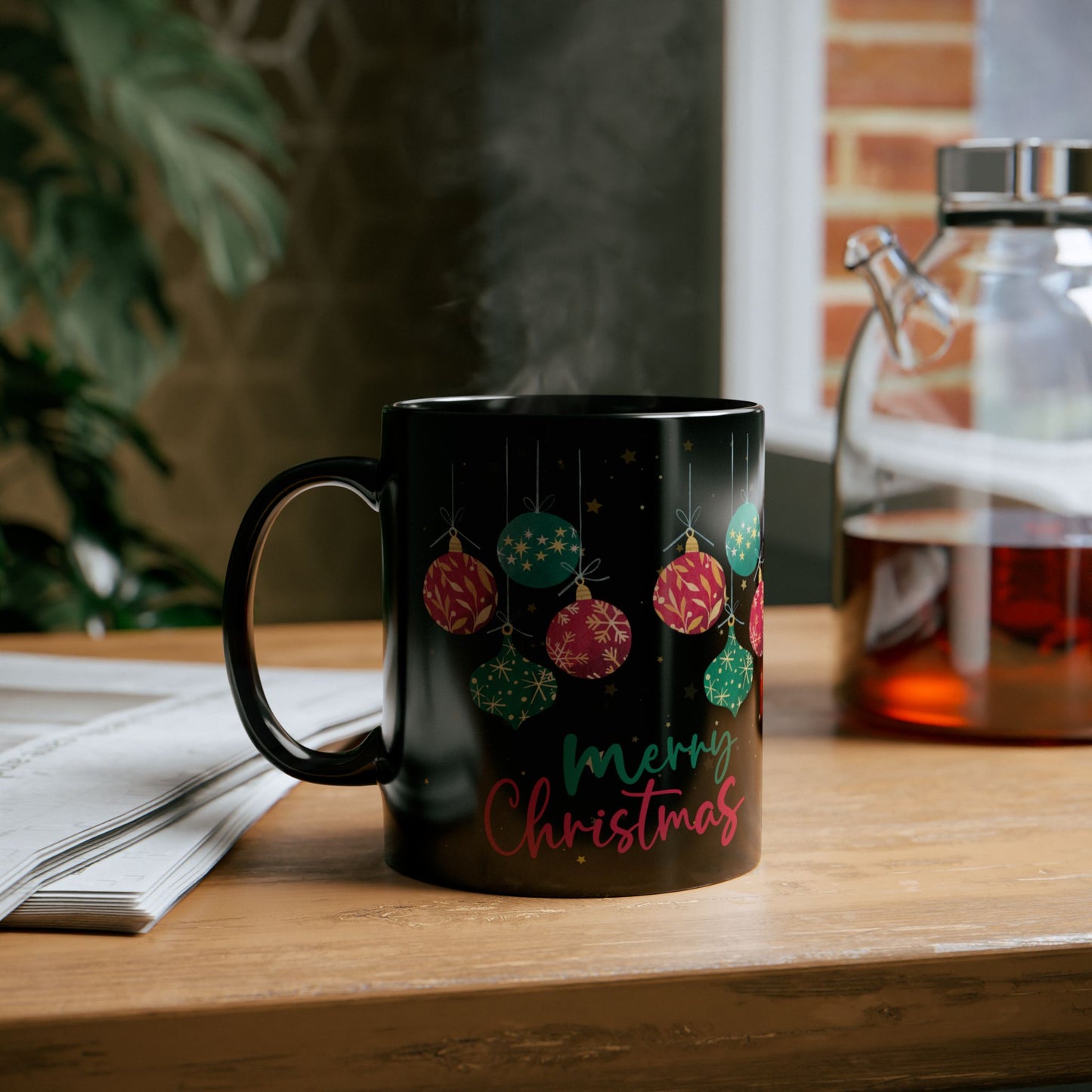 Festive Christmas Mug - Cheerful Holiday Drinkware, Coffee Cup Gift, Xmas Celebration, Ornament Design, Merry Christmas, 11oz 15oz
