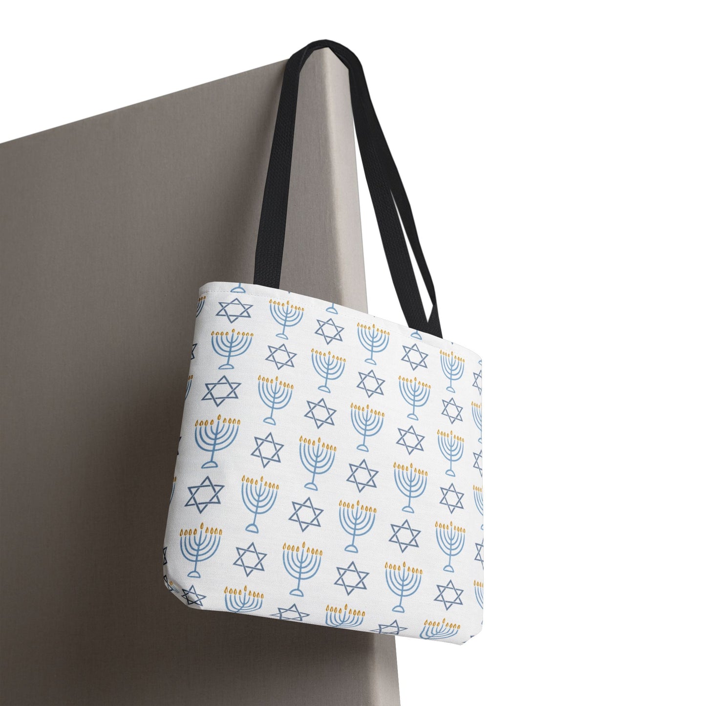 Hanukkah Celebration Tote Bag – Menorah & Star of David Design