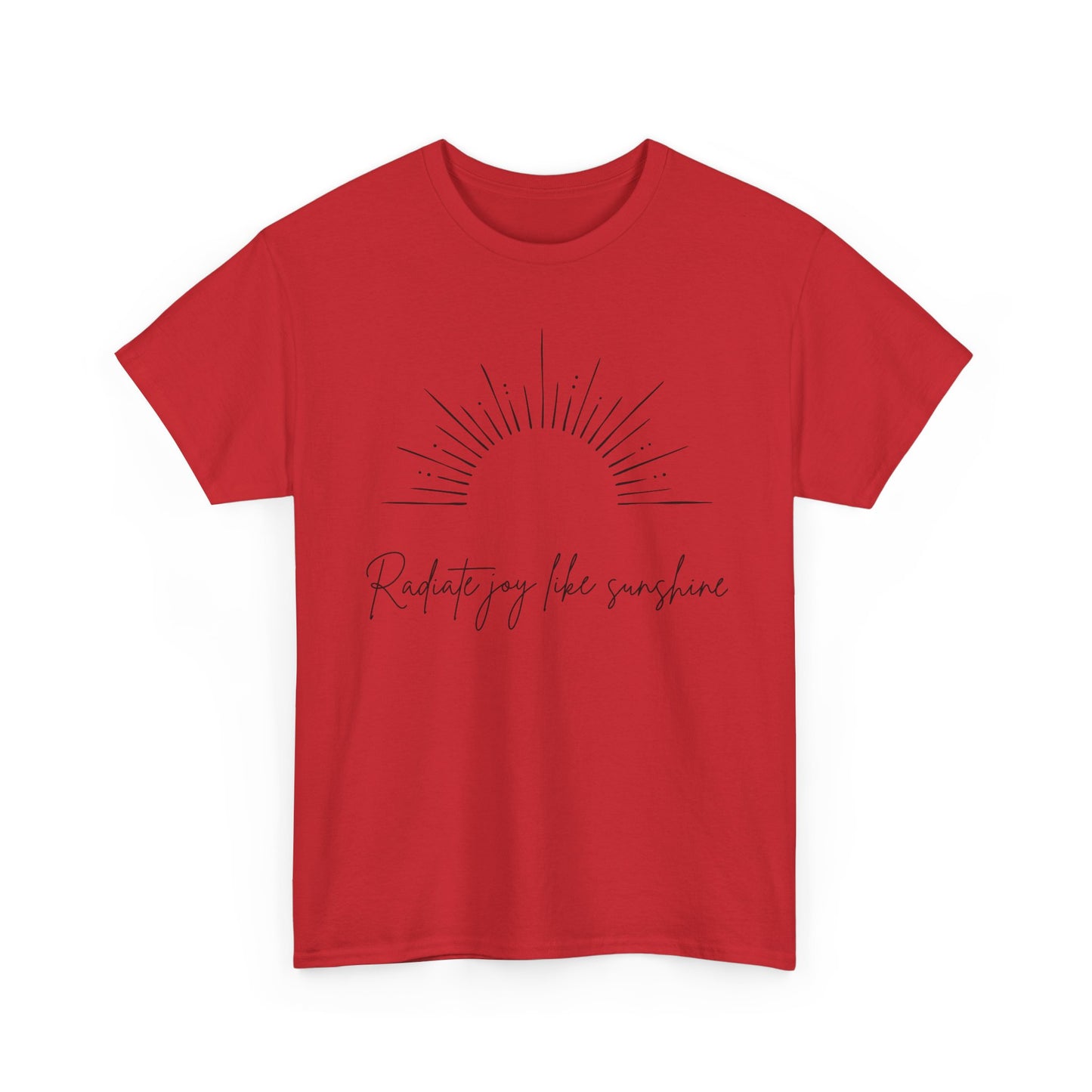 Radiate Joy Unisex Heavy Cotton Tee - Positive Vibes Shirt, Casual Wear, Gift for Friends, Inspirational Tee, Everyday Comfort