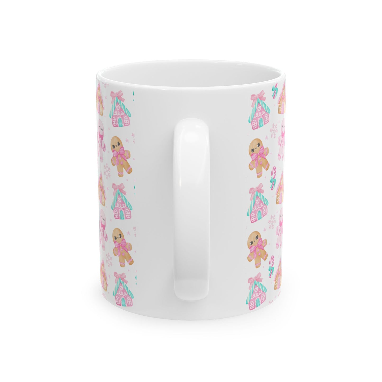 Gingerbread Ceramic Mug, Cute Holiday Drinkware, Perfect for Christmas Gifts, Cozy Winter Vibes, Seasonal Kitchen Decor