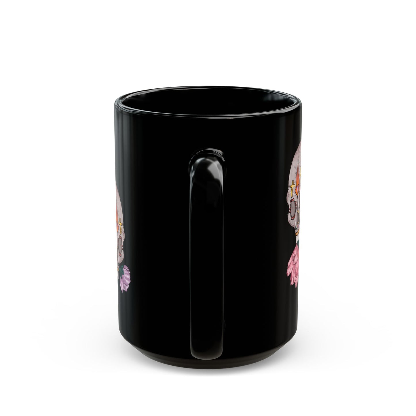 Artistic Sugar Skull Floral Mug - Perfect for Coffee Lovers, Gift for Halloween, Day of the Dead, Home Decor, Unique Art Mug