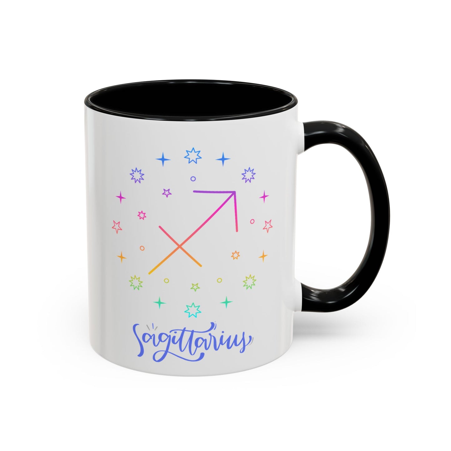 Colorful Sagittarius Coffee Mug, Zodiac Mug, Astrology Gift, Personalized Coffee Cup, Horoscope Mug, Unique Coffee Lover Gift