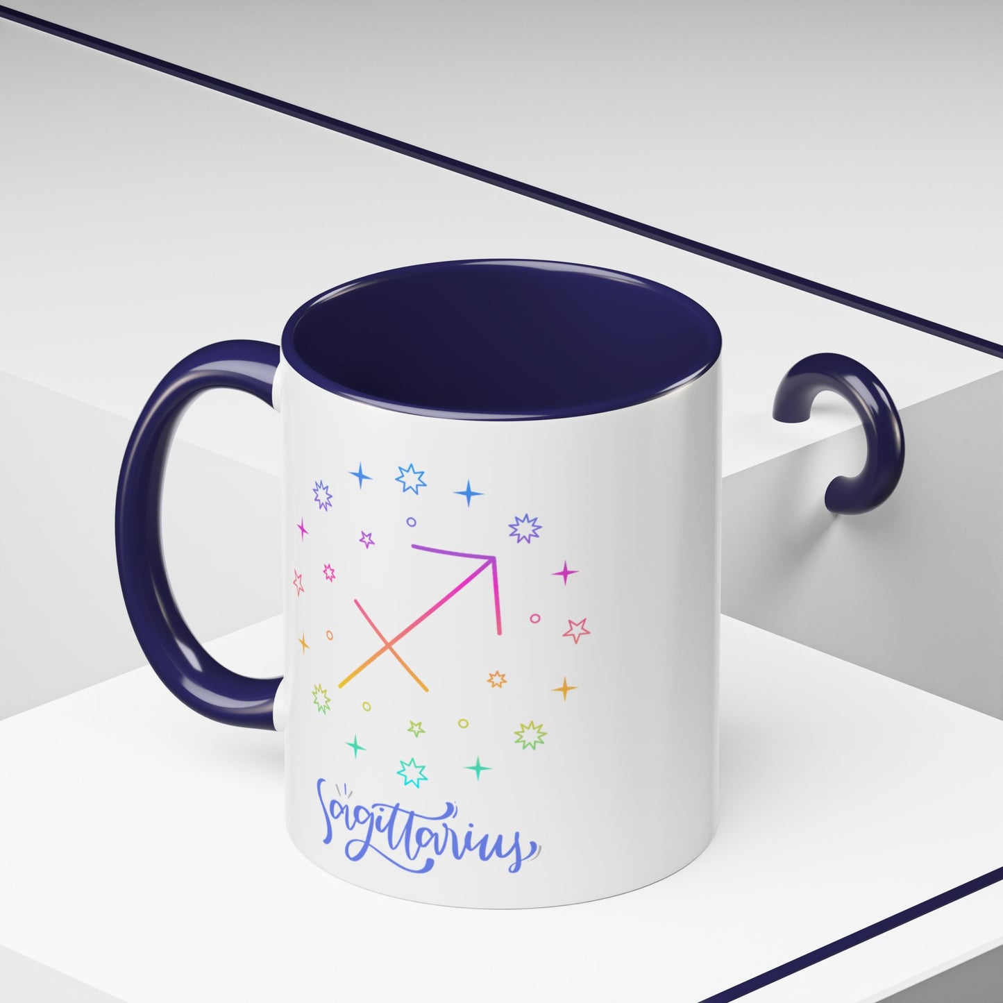 Colorful Sagittarius Coffee Mug, Zodiac Mug, Astrology Gift, Personalized Coffee Cup, Horoscope Mug, Unique Coffee Lover Gift