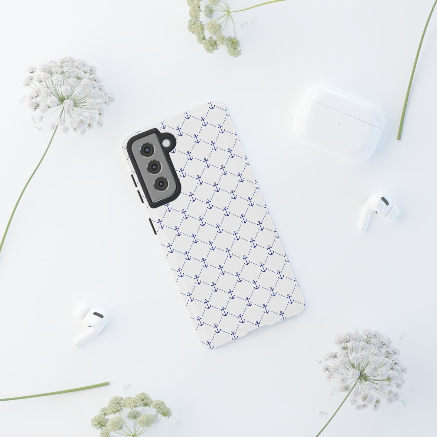 Blue Anchor Phone Case: Nautical Design for Maritime Lovers, Gifts for Sailors, Beach Lovers' Accessories, Great for Summer