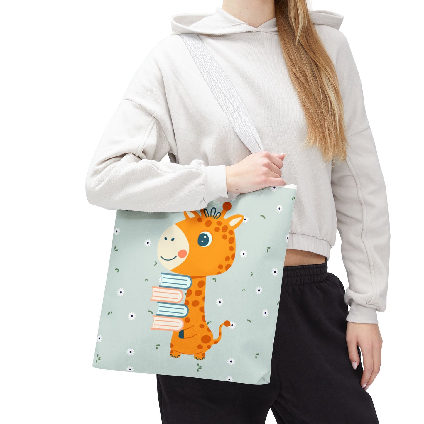Cute Giraffe Book Lover Tote Bag – Kids & Adults Gift