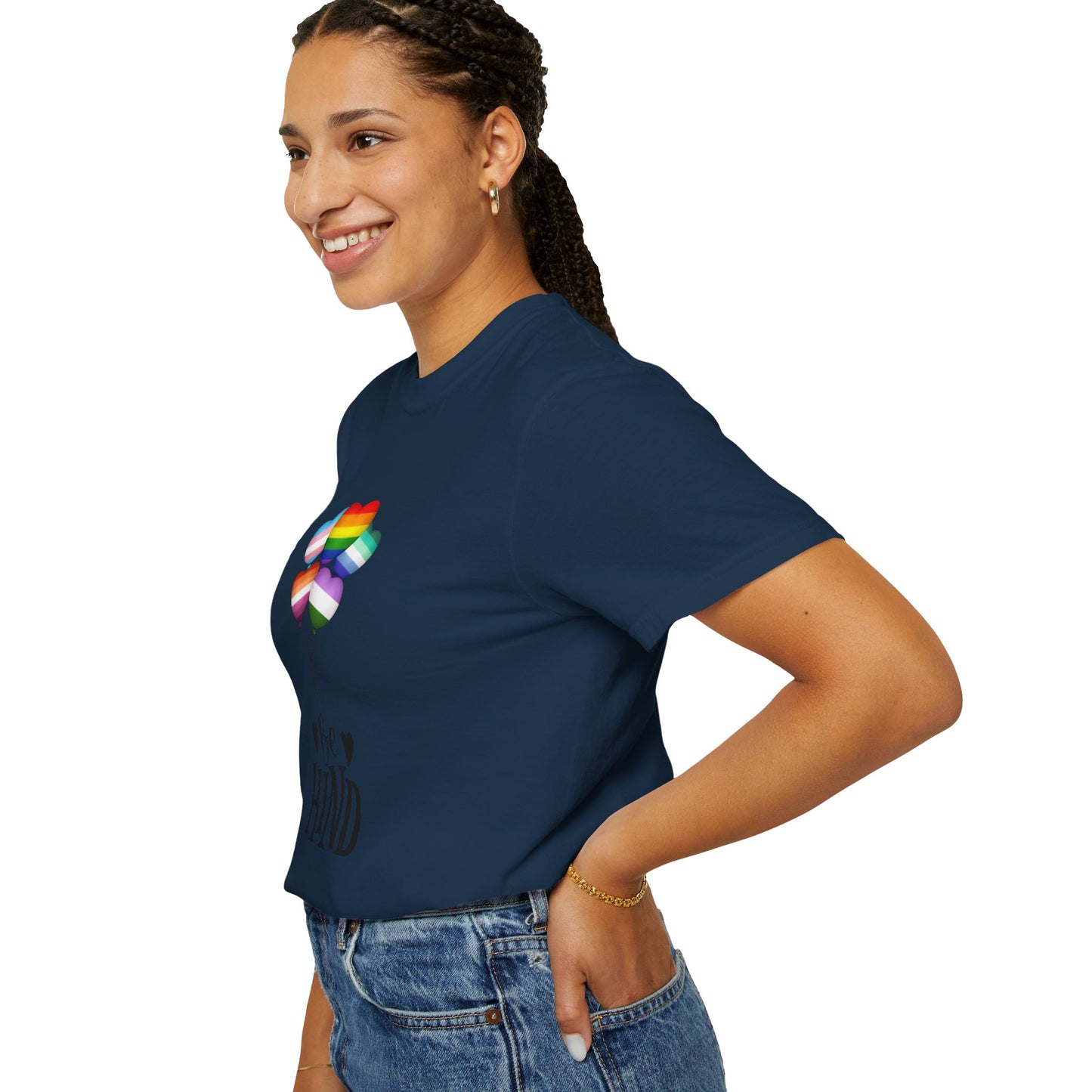 Comfort Colors Be Kind Balloon T-Shirt, Unisex Rainbow Shirt, Positive Vibes Tee, LGBTQ+ Pride Gift, Everyday Casual Wear