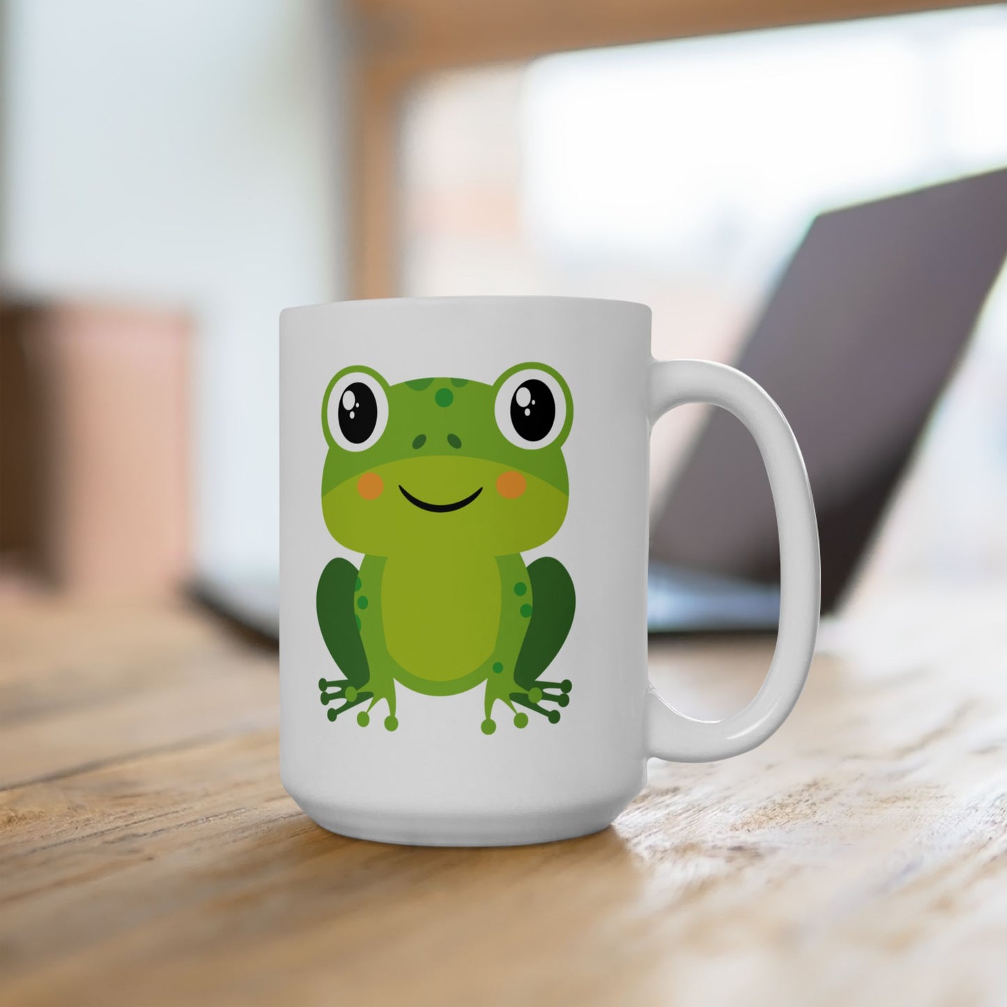Frog Ceramic Mug, Cute Frog Mug for Nature Lovers, Gift for Frog Enthusiasts, Fun Gift for Kids and Adults