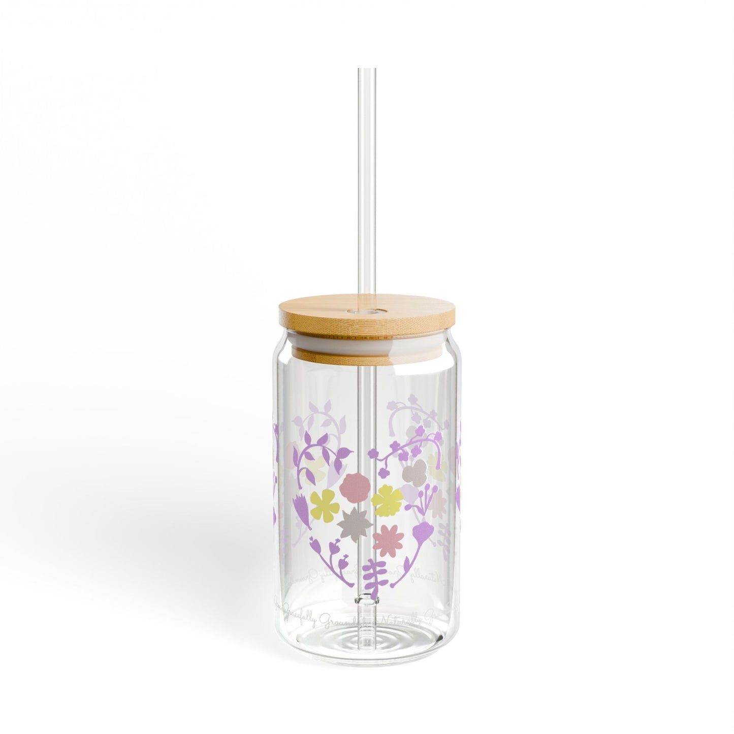 Floral Sipper Glass, 16oz | Eco-Friendly Drinkware for Summer Parties, Gifts, Home Decor, Bridal Showers, and Garden Gatherings