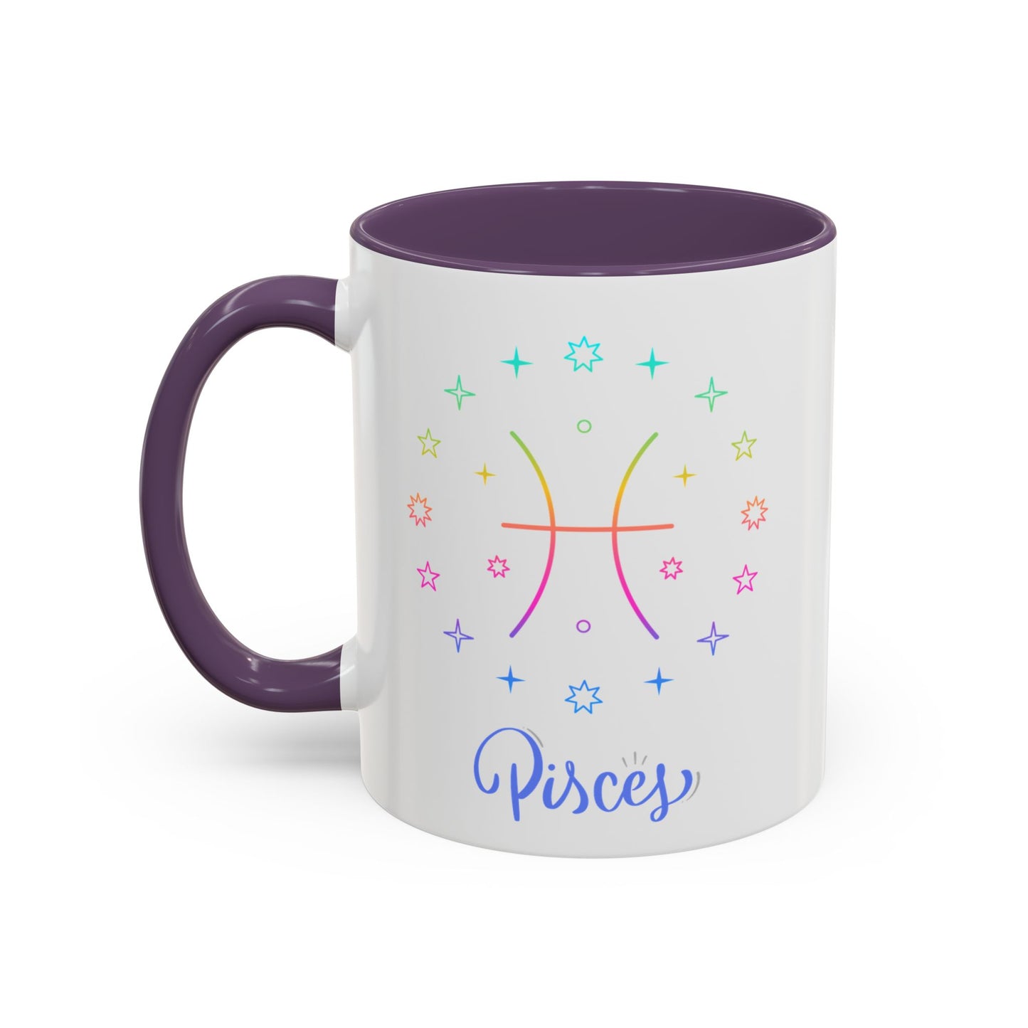 Colorful Pisces Coffee Mug, Astrology Gift, Fun Mug for Tea Lovers, Zodiac, Unique Birthday Present