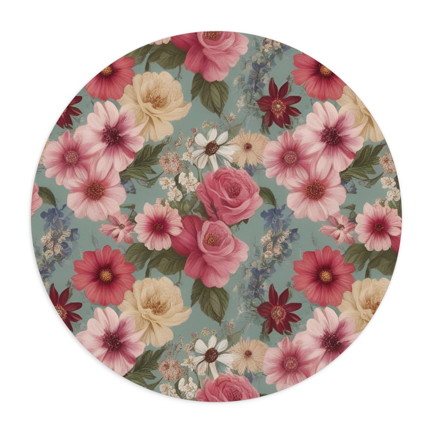 Pink Floral Mouse Pad | Office Decor Gift for Flower Lovers, Computer Accessory, Desk Decor, Stylish Office Supplies, Cute Mousepad