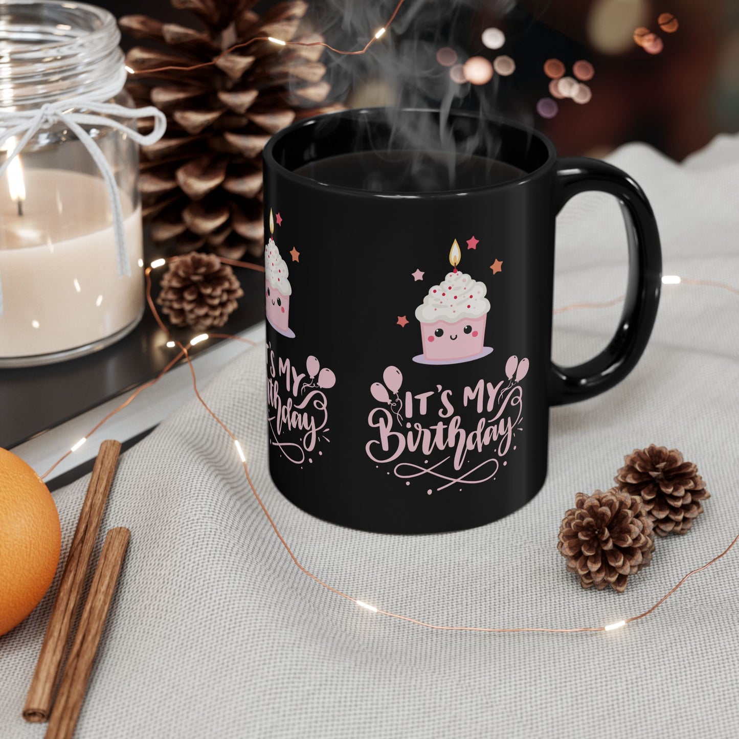 Birthday Celebration Mug - Cute Cup for Birthday Gifts, Party Decor, Coffee Lover, Fun Drinkware, Gifts for Her