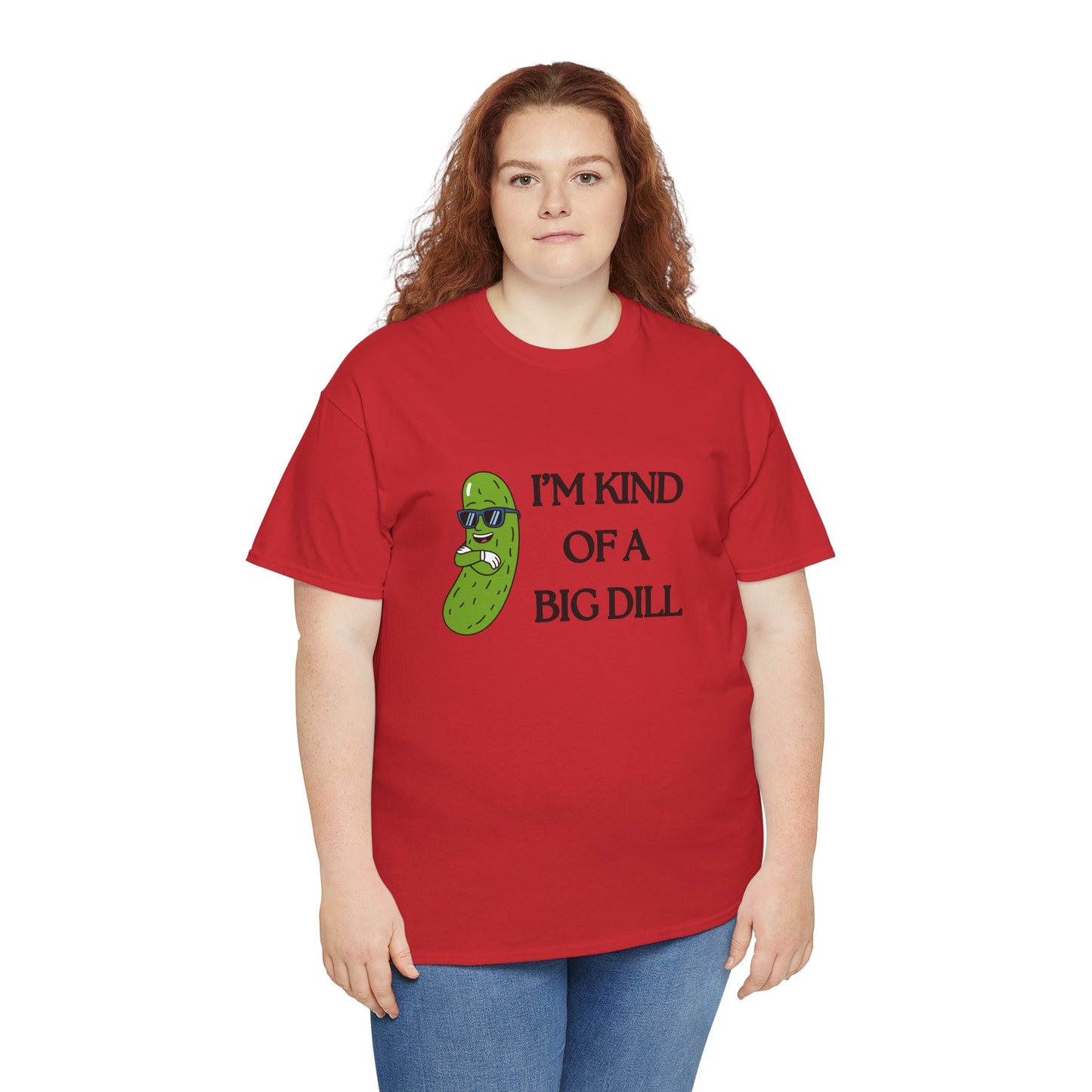 Funny Pickle Graphic Tee - I'm Kind of a Big Dill, Unisex Cotton T-Shirt, Gift for Food Lovers, Birthday, Gag Gift, Humorous Apparel