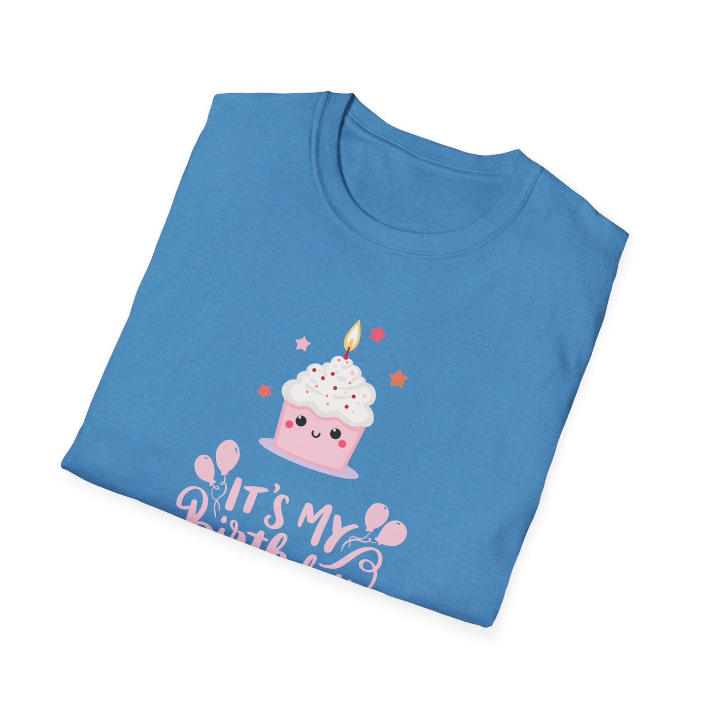 It's My Birthday Shirt for Women Pink Cupcake Graphic Tee, Cute Birthday Girl Outfit, Celebration T-Shirt, Party Gift Idea
