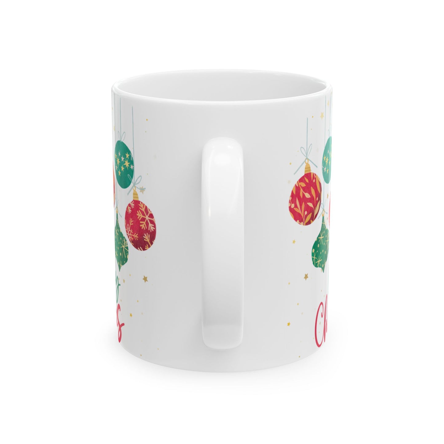 Festive Christmas Mug, Holiday Ornament Coffee Cup, Gift for Tea Lovers, Merry Christmas Beverage Container