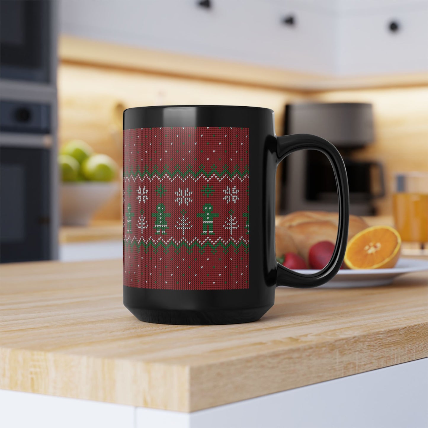 Festive Holiday Mug, Cozy Winter Drinkware, Christmas Gift, Cute Hot Cocoa Cup, Seasonal Coffee Mug