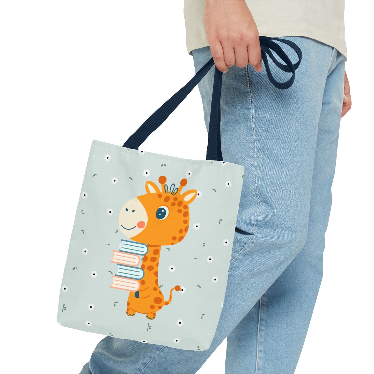 Cute Giraffe Book Lover Tote Bag – Kids & Adults Gift