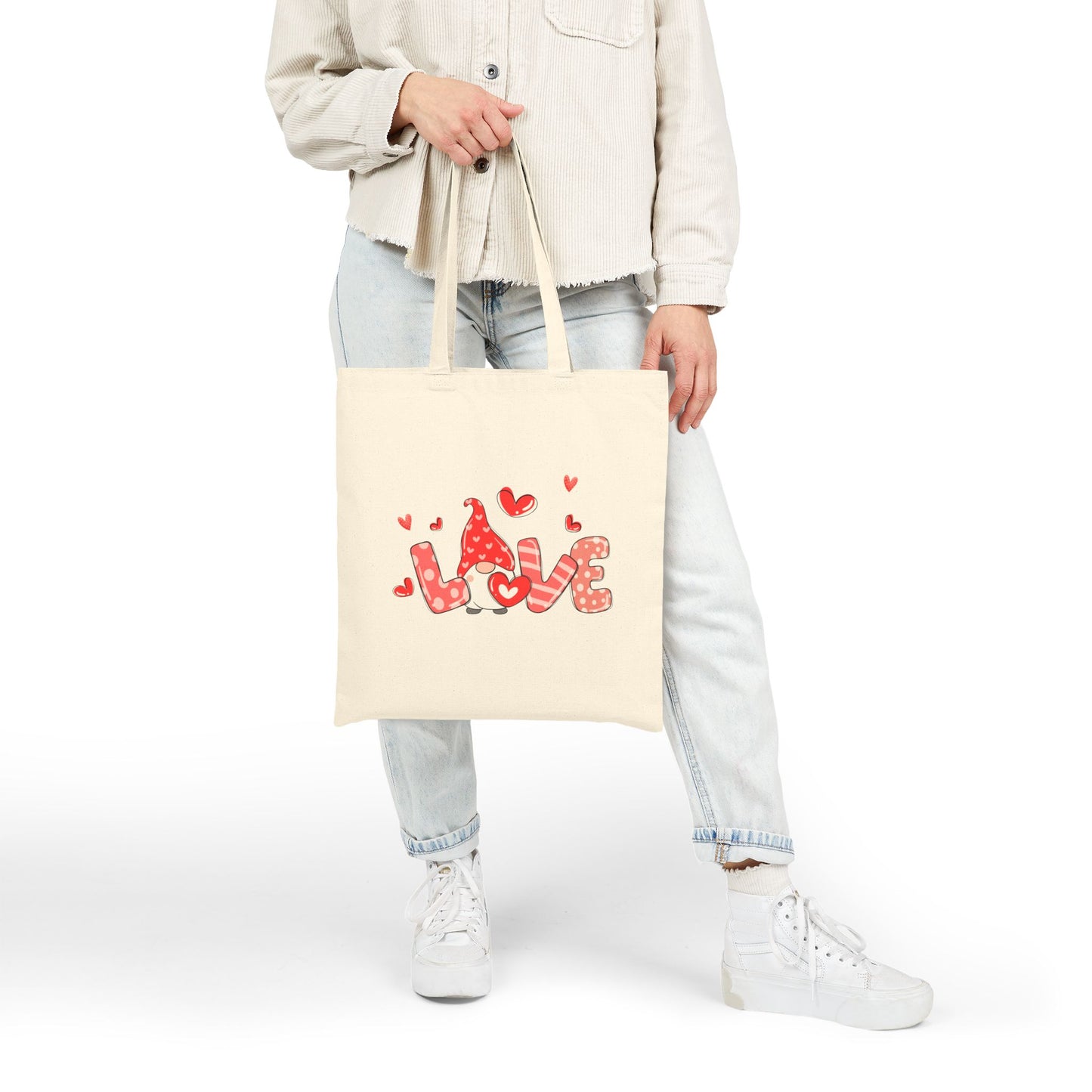 Love Gnome Cotton Canvas Tote Bag – Valentine’s Day Gift Bag
