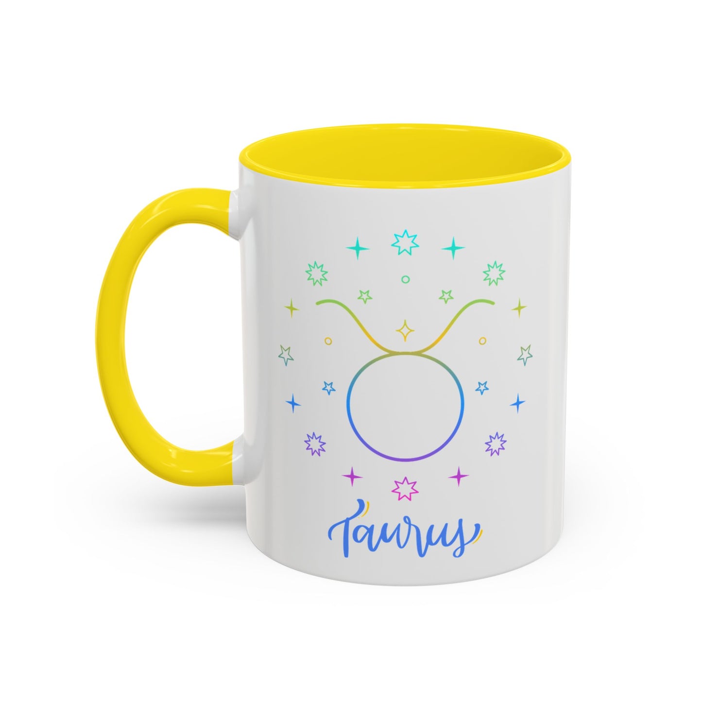 Colorful Taurus Accent Coffee Mug | Zodiac Gift for Astrology Lovers, Unique Personalized Birthday Mug, Paper Gift