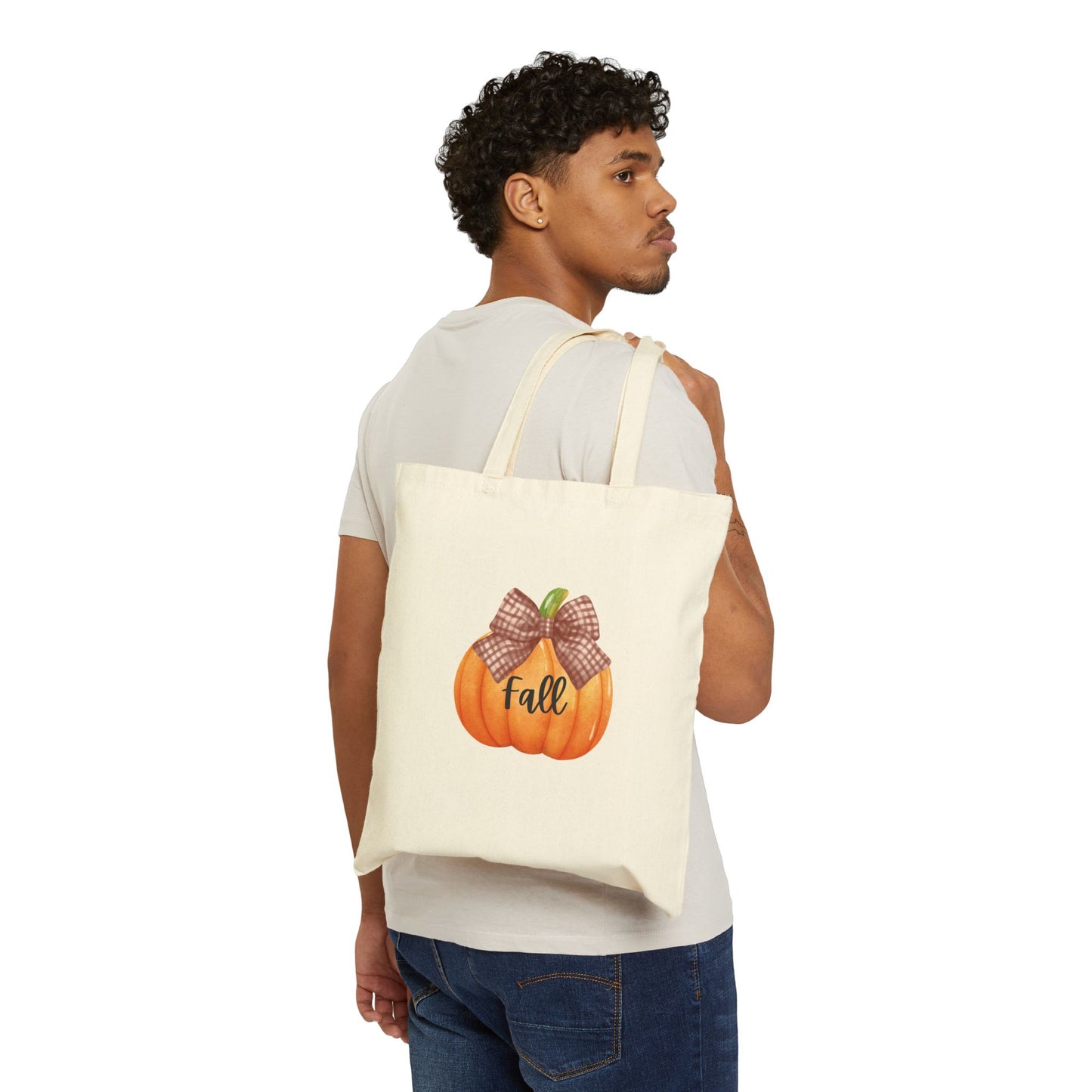 Autumn Pumpkin Tote Bag | Fall Harvest Bag, Cotton Reusable Tote, Holiday Shopping Bag, Eco-Friendly Gift, Seasonal