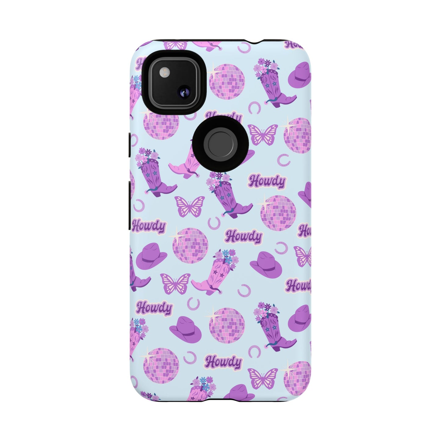 Pink Purple Western Phone Case | Tough Cases | Howdy Design, Colorful Cowboy Accessories, Gift for Cowgirl, Fun Phone Cover