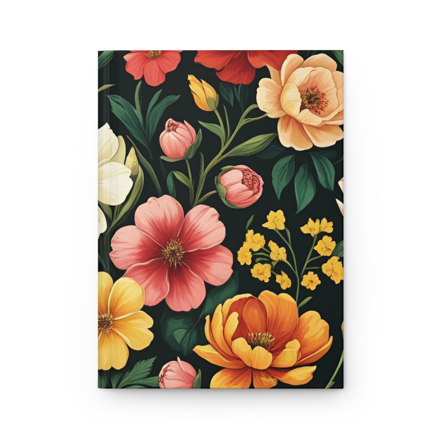 Floral Hardcover Journal - Inspirational Notebook for Writers, Diary, Daily Planner, Gift for Her, Nature Lover, Floral Decor