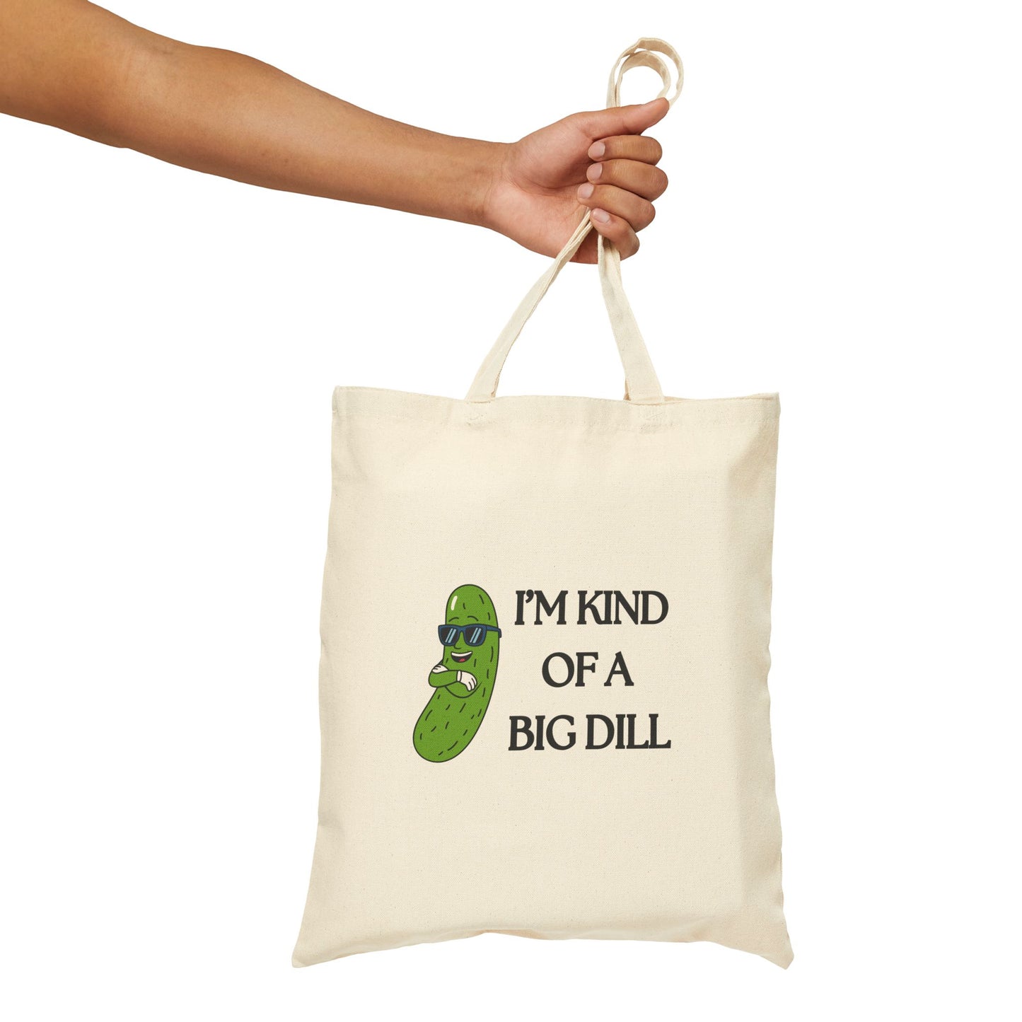Humorous Pickle Tote Bag - Fun Gift for Veggie Lovers, Grocery Shopping Bag, Eco-Friendly Canvas, Cute Gift for Friends