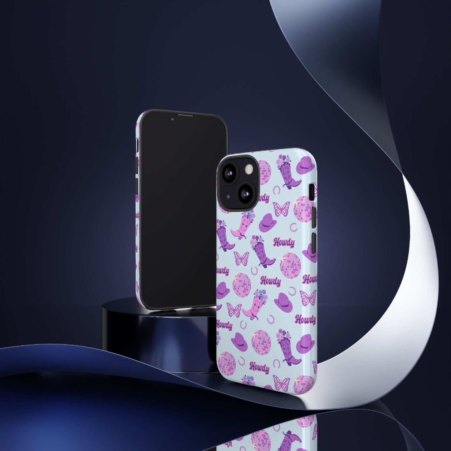 Pink Purple Western Phone Case | Tough Cases | Howdy Design, Colorful Cowboy Accessories, Gift for Cowgirl, Fun Phone Cover
