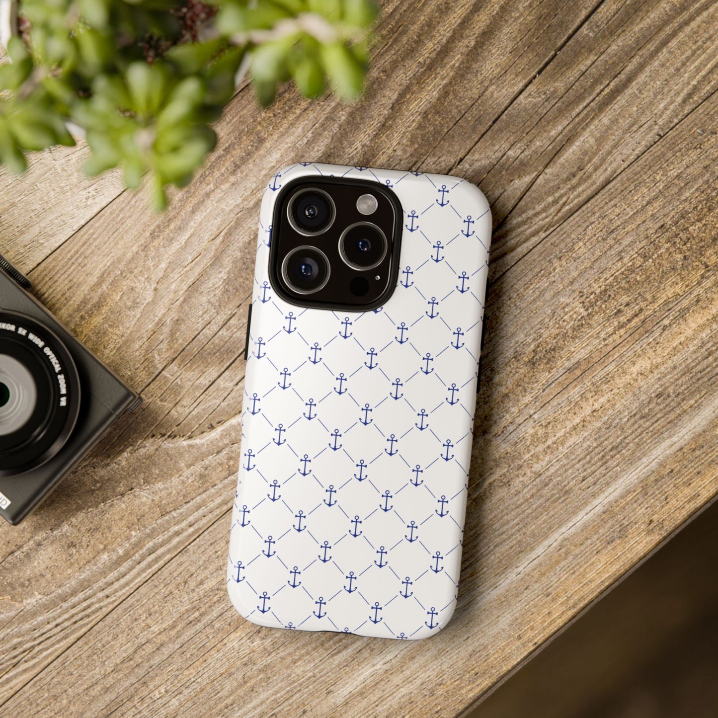 Blue Anchor Phone Case: Nautical Design for Maritime Lovers, Gifts for Sailors, Beach Lovers' Accessories, Great for Summer
