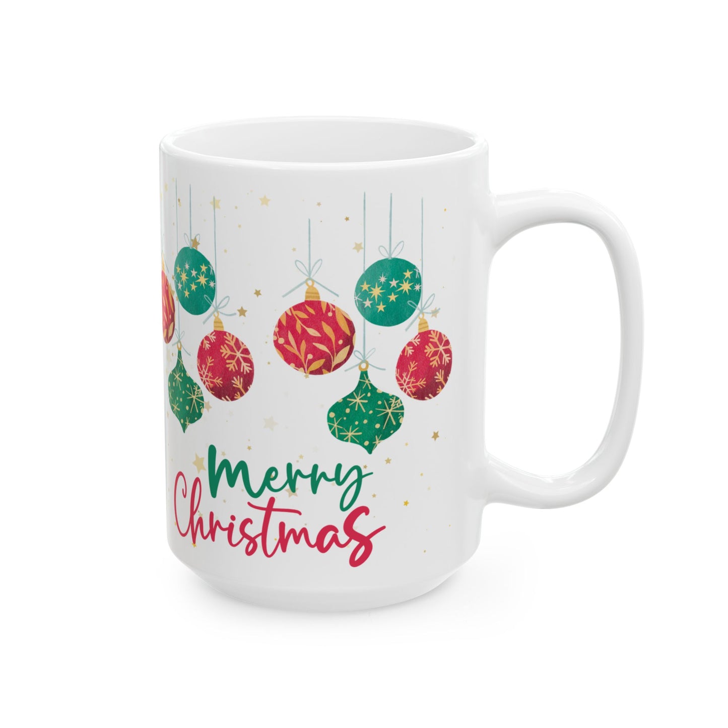 Festive Christmas Mug, Holiday Ornament Coffee Cup, Gift for Tea Lovers, Merry Christmas Beverage Container