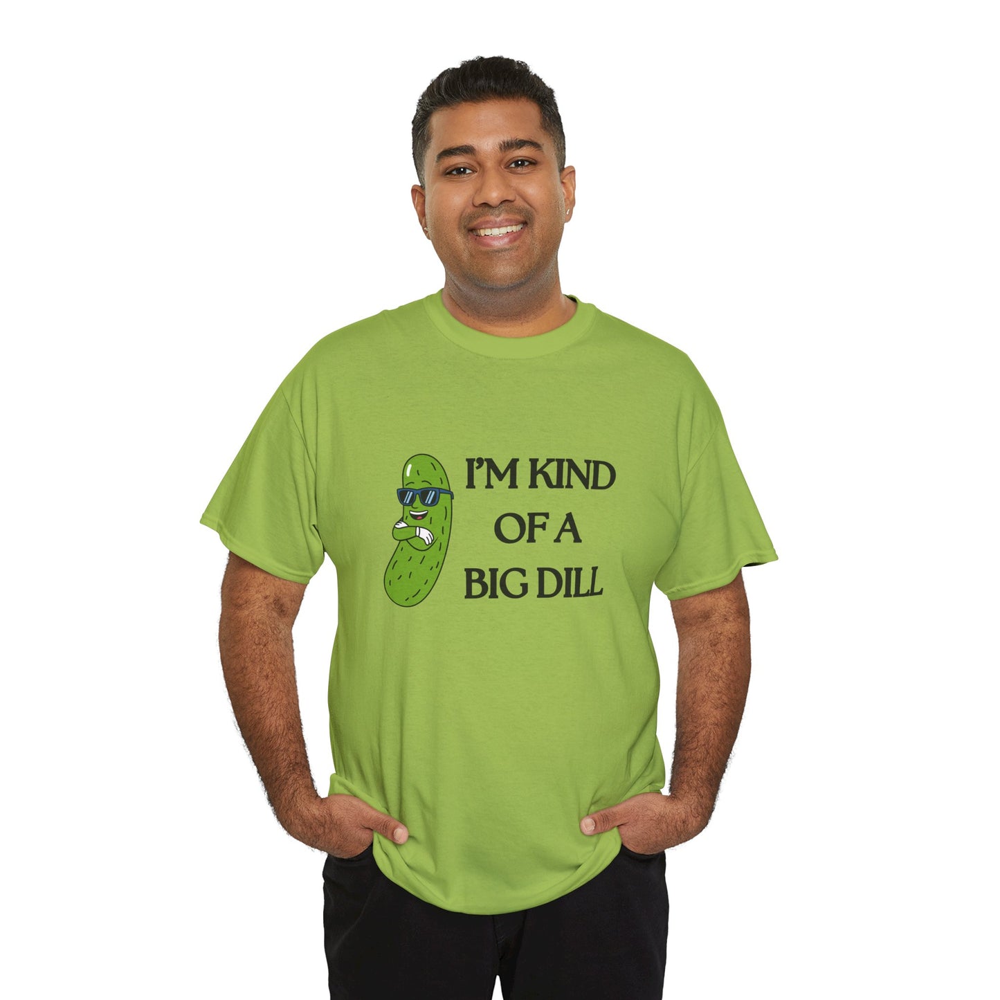 Funny Pickle Graphic Tee - I'm Kind of a Big Dill, Unisex Cotton T-Shirt, Gift for Food Lovers, Birthday, Gag Gift, Humorous Apparel