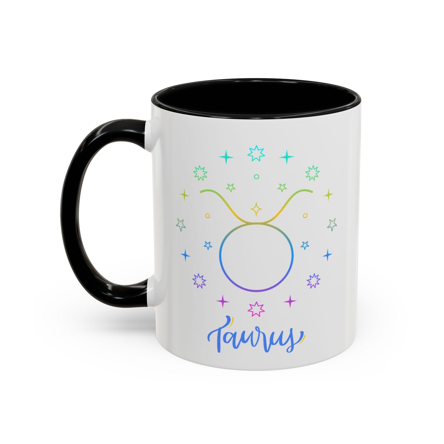 Colorful Taurus Accent Coffee Mug | Zodiac Gift for Astrology Lovers, Unique Personalized Birthday Mug, Paper Gift