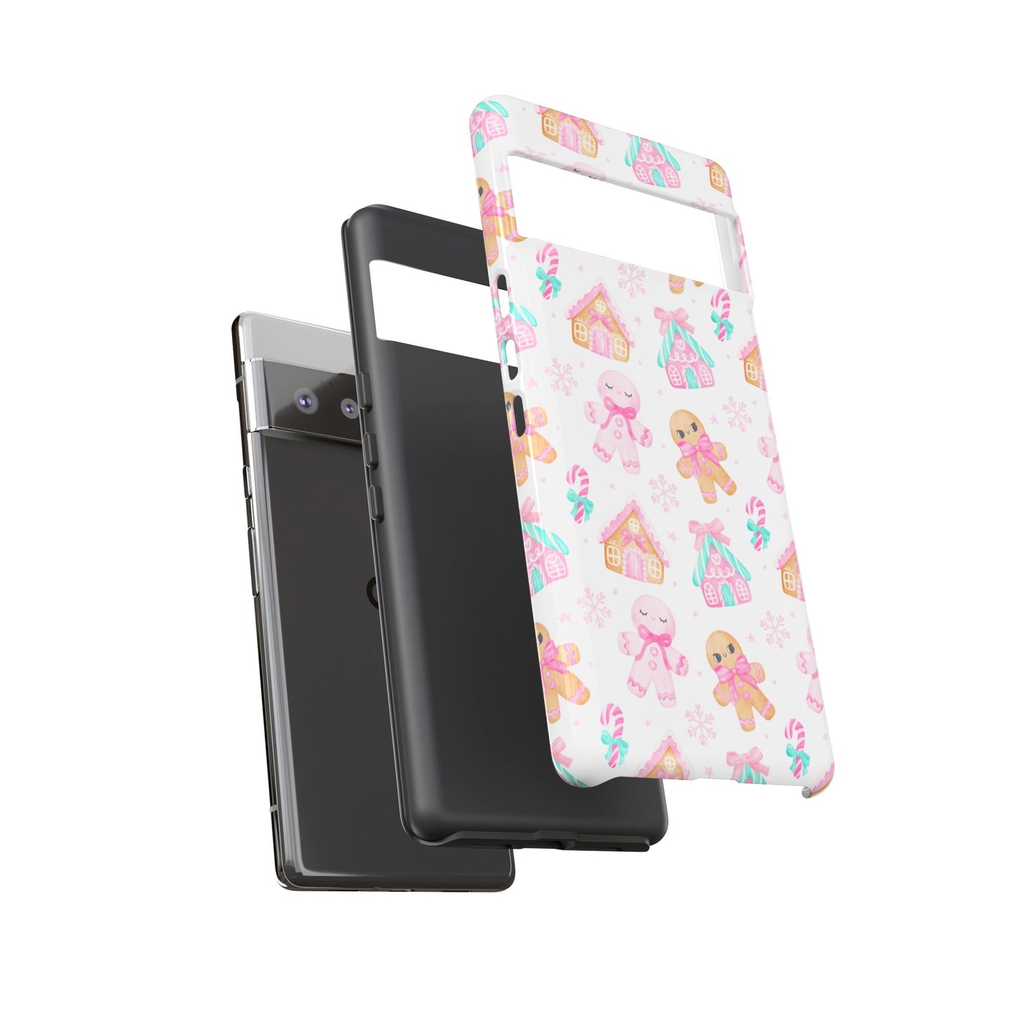 Gingerbread House & Candy Cane Phone Case – Cute Holiday Cover for iPhone, Samsung & Pixel