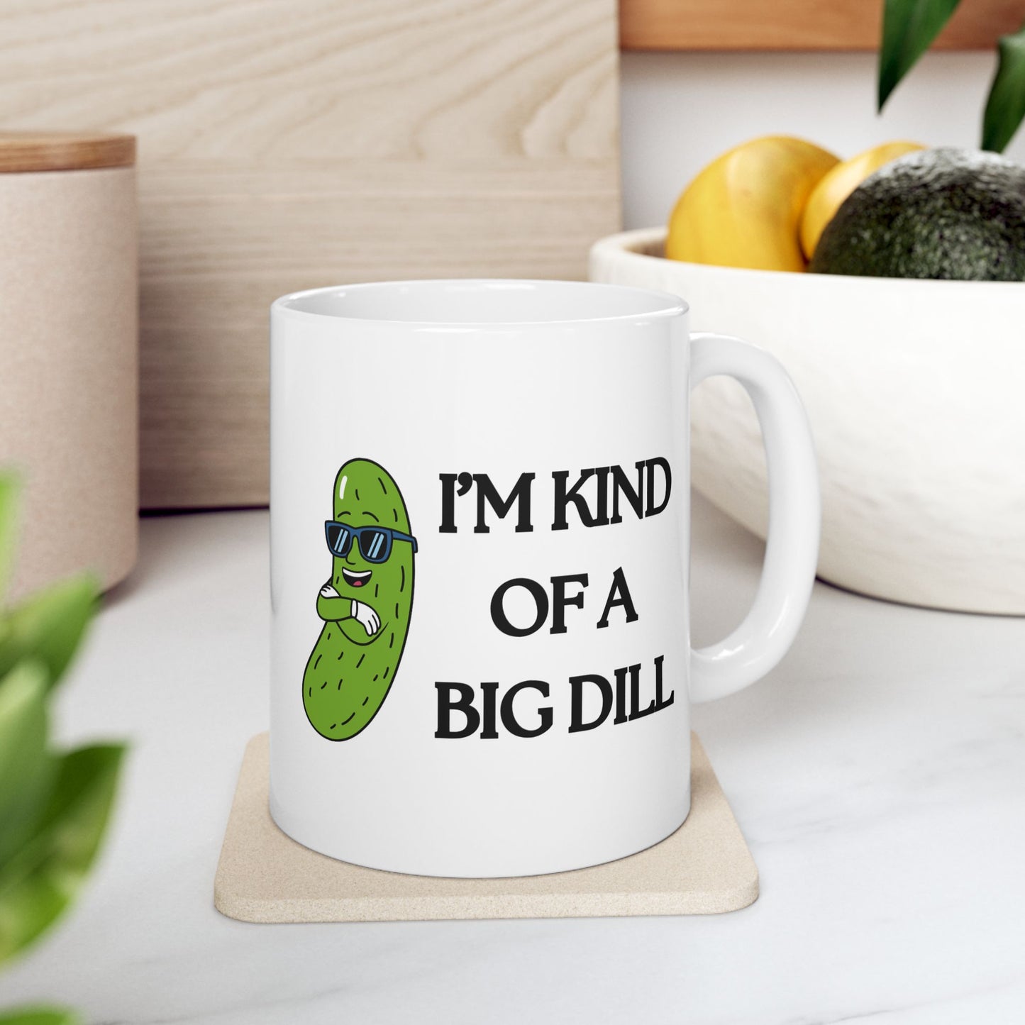 Funny Pickle Mug, Quirky Ceramic Cup, Gift for Friends, Coffee Lover's Humor, Kitchen Decor, Unique Present for Any Occasion