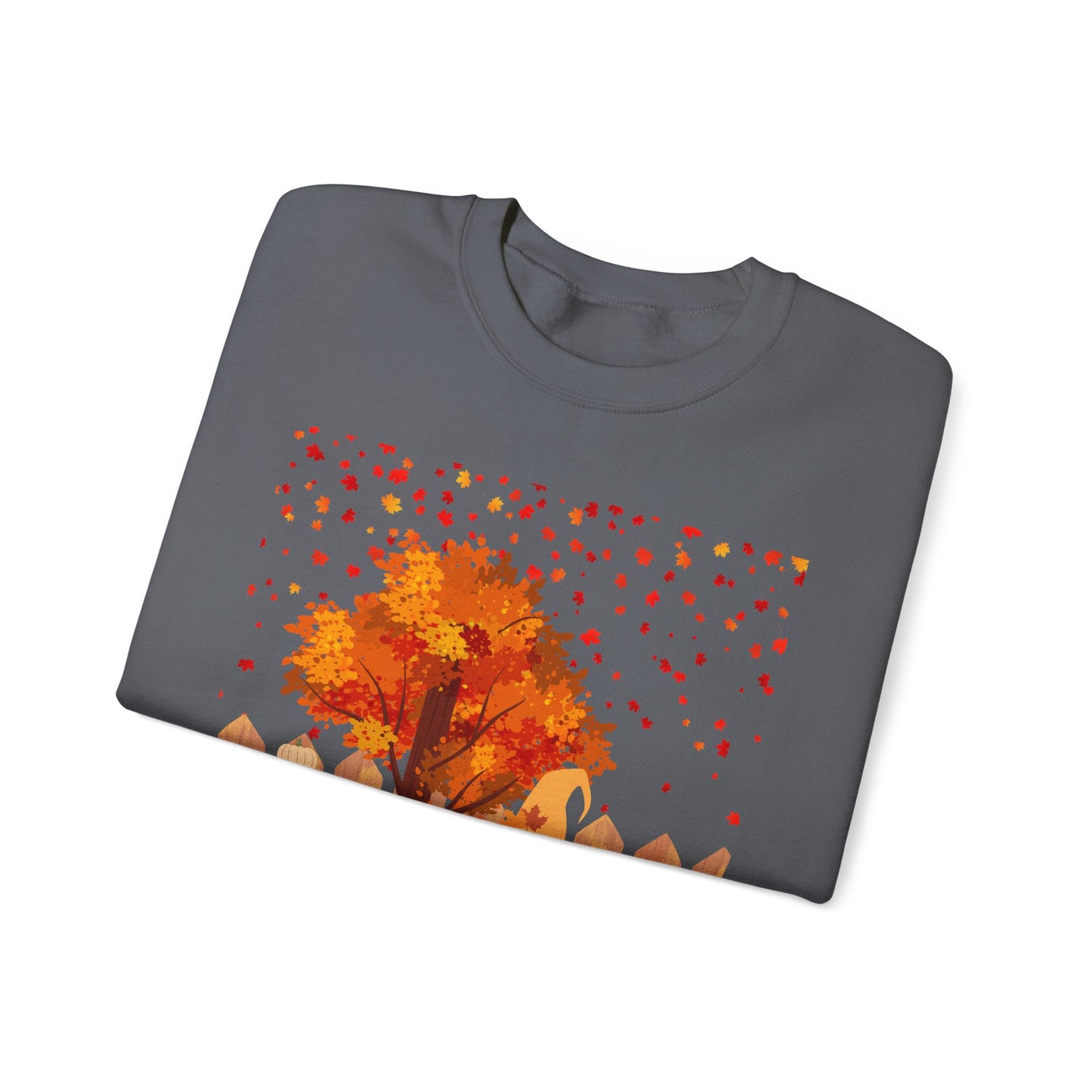 Fall Season Gnome Crewneck Sweatshirt, Cozy Autumn Tree Design, Unisex Sweatshirt, Holiday Gift